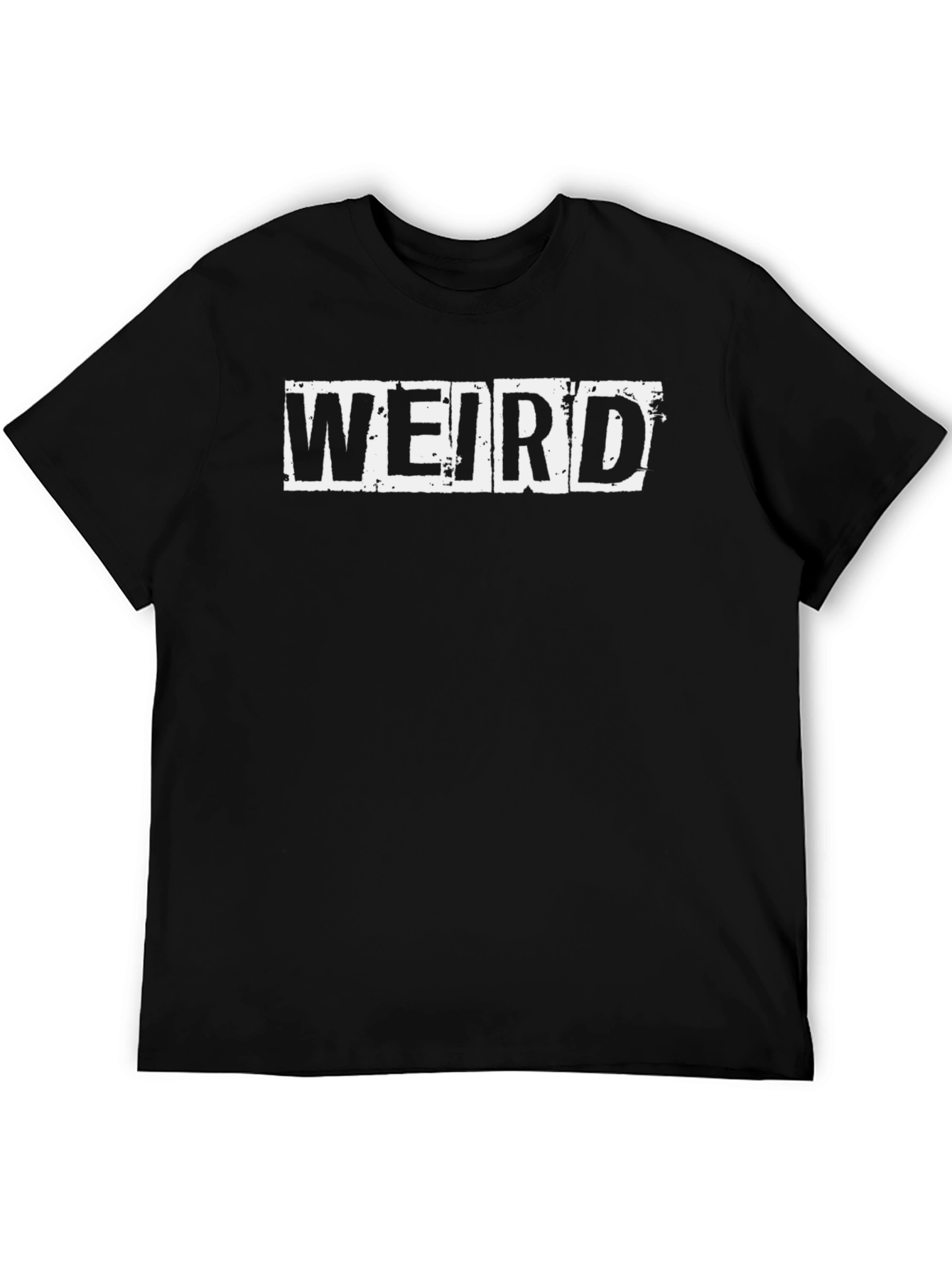 Weird Graphic Tee - Unisex Black Cotton T-Shirt