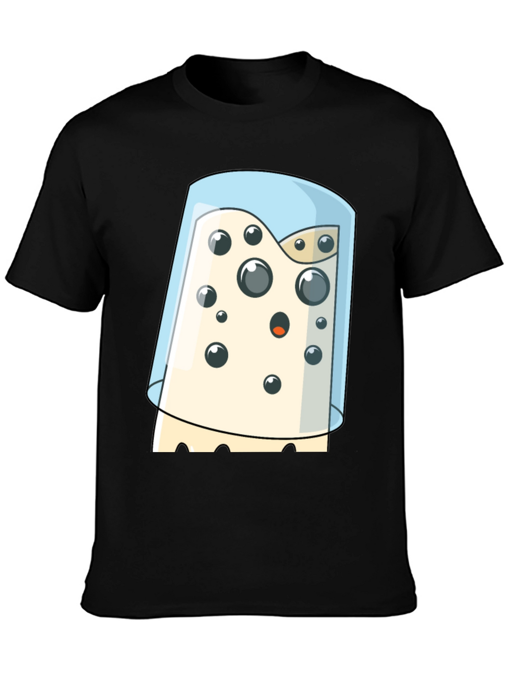 Cartoon Cheese Under Glass Graphic T-Shirt