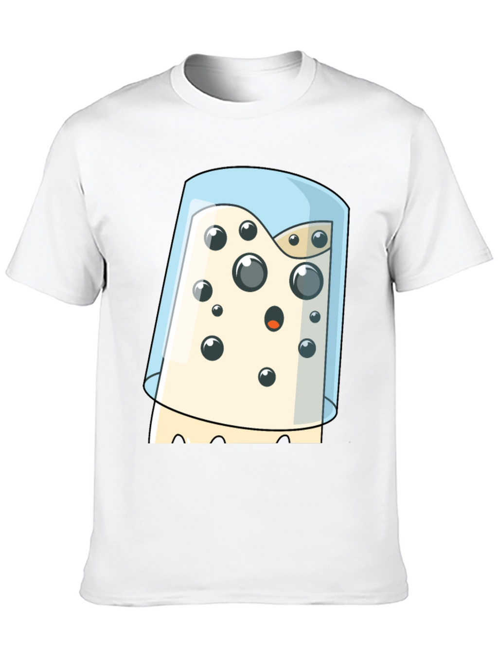Cartoon Cheese Under Glass Graphic T-Shirt