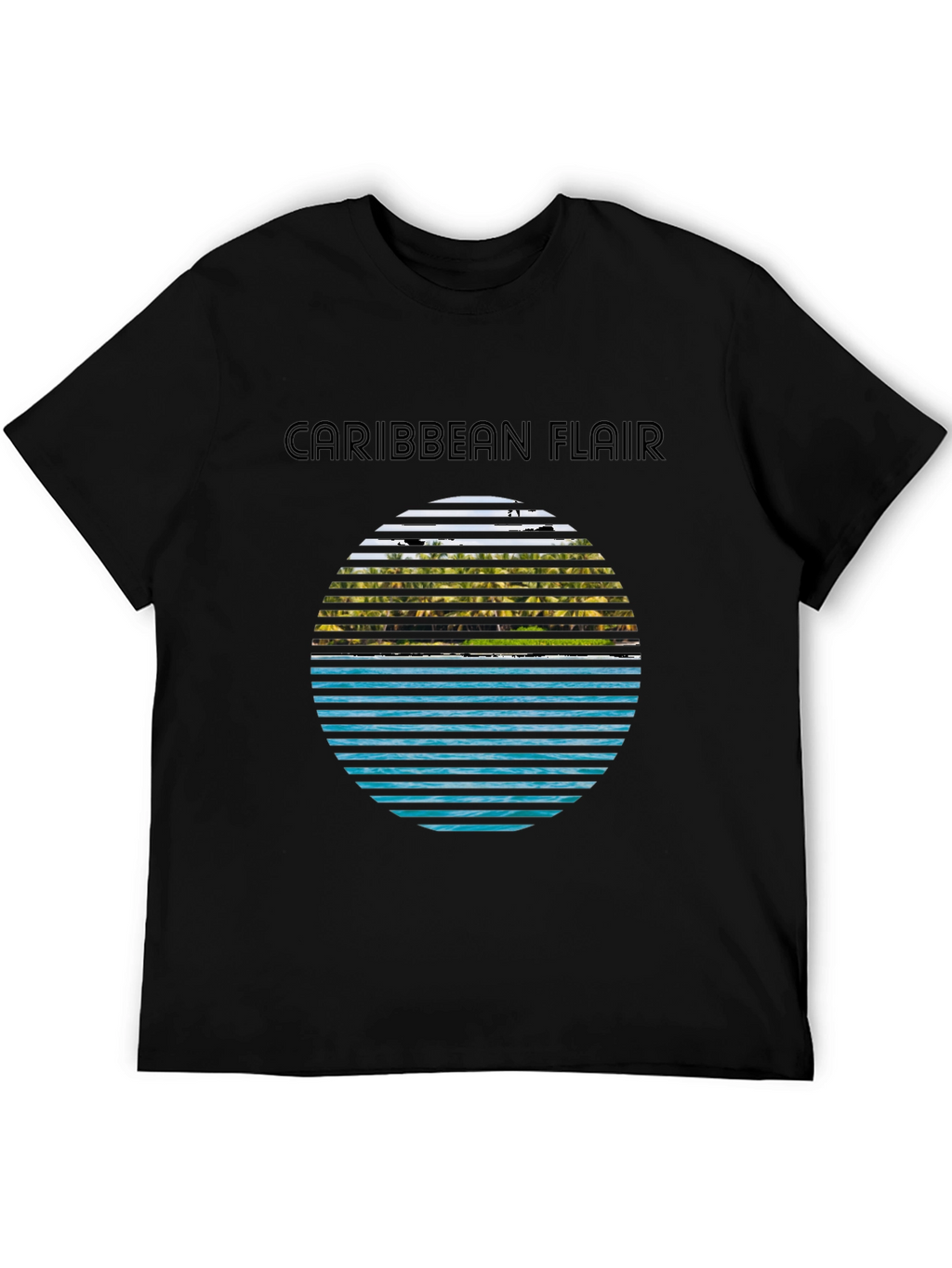 Caribbean Flair Graphic Tee - Tropical Island Vibe