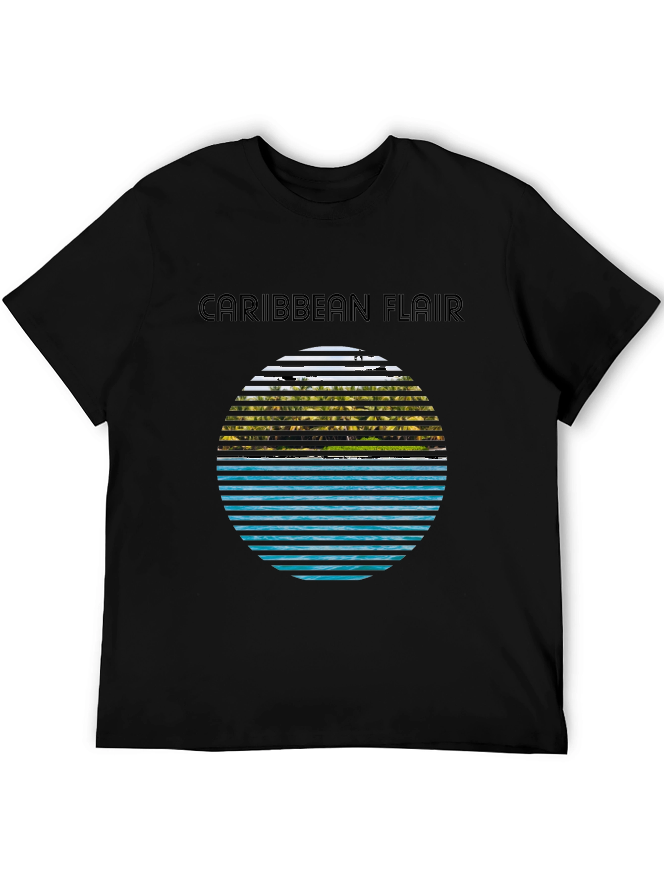 Caribbean Flair Graphic Tee - Tropical Island Vibe