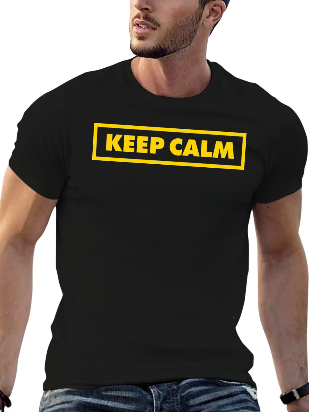 Keep Calm Graphic Black T-Shirt