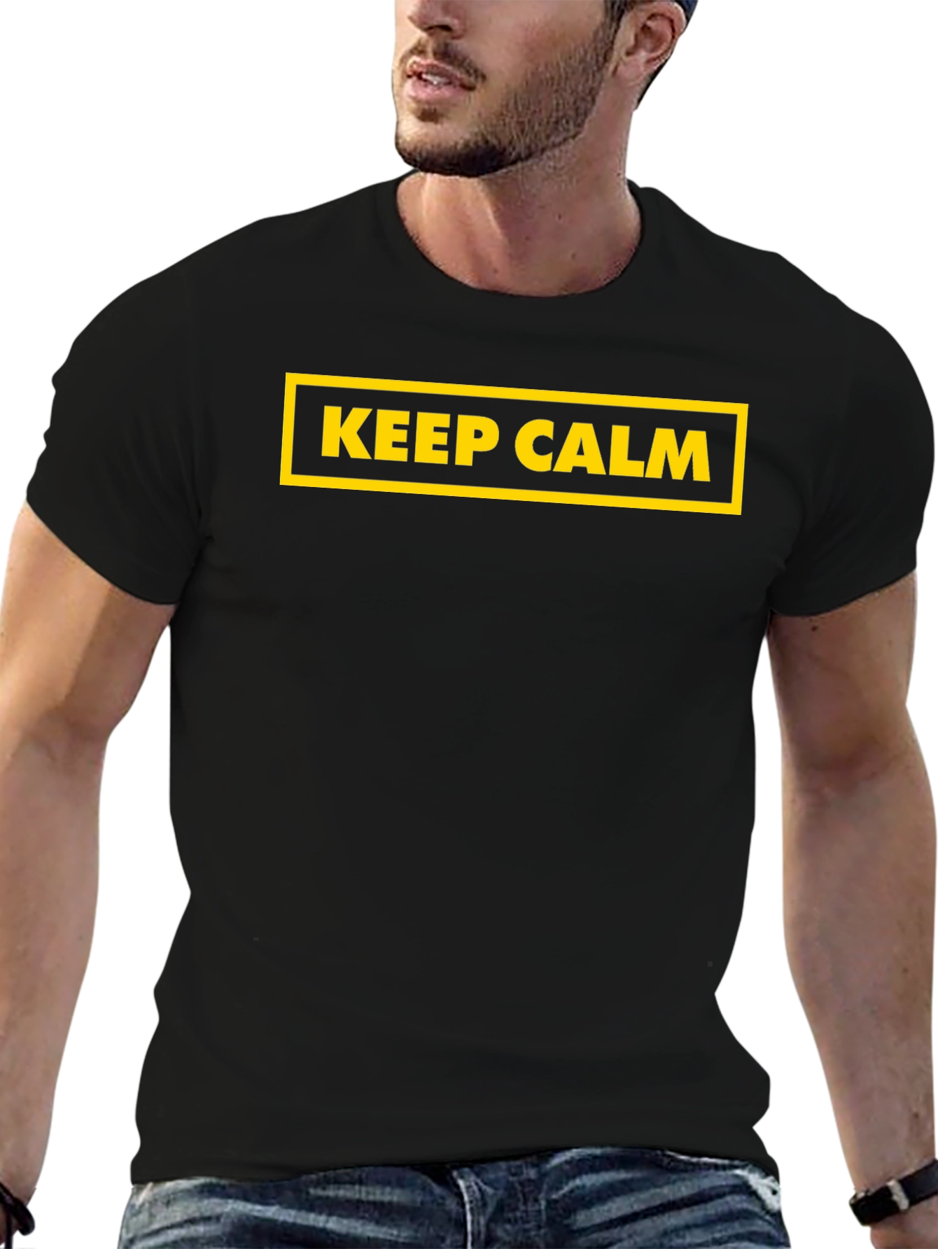 Keep Calm Graphic Black T-Shirt