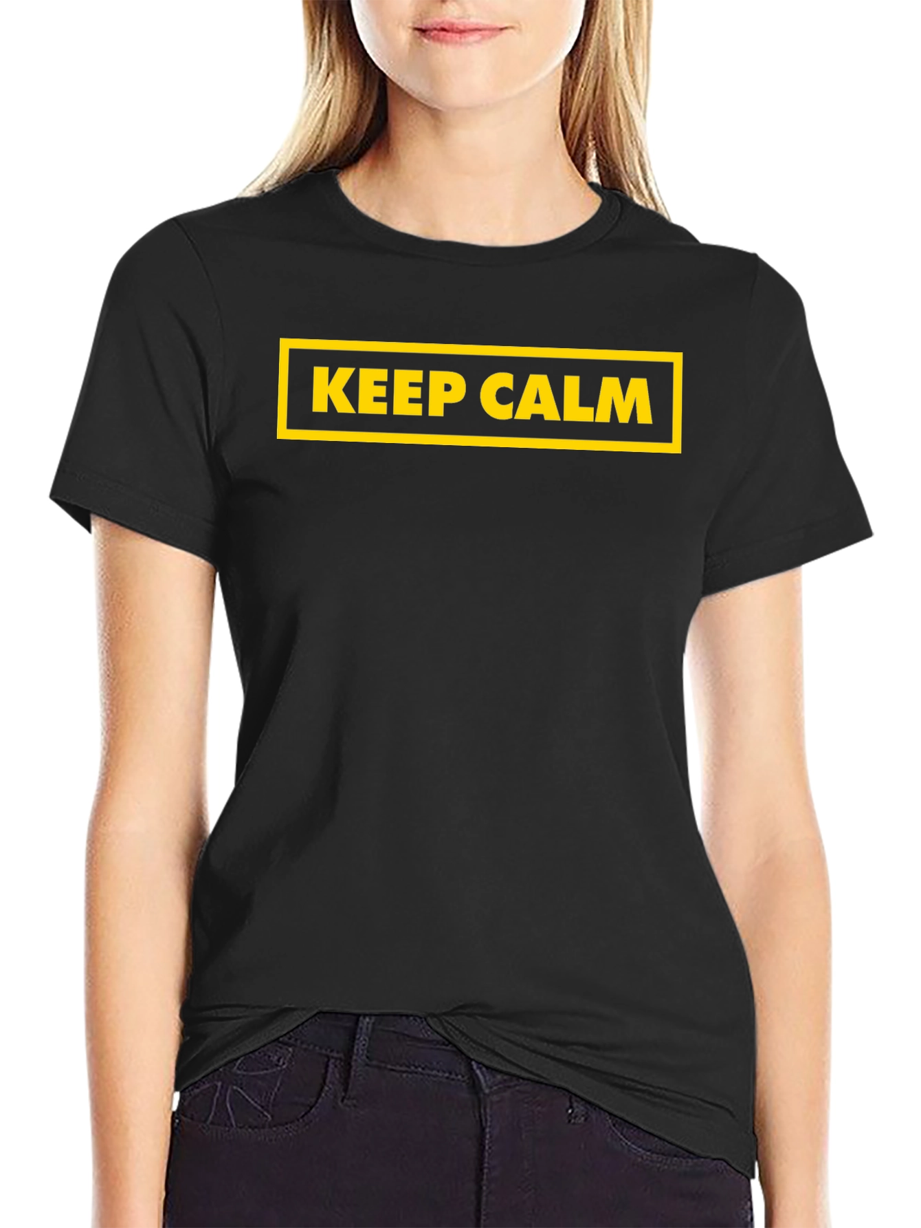Keep Calm Graphic Black T-Shirt