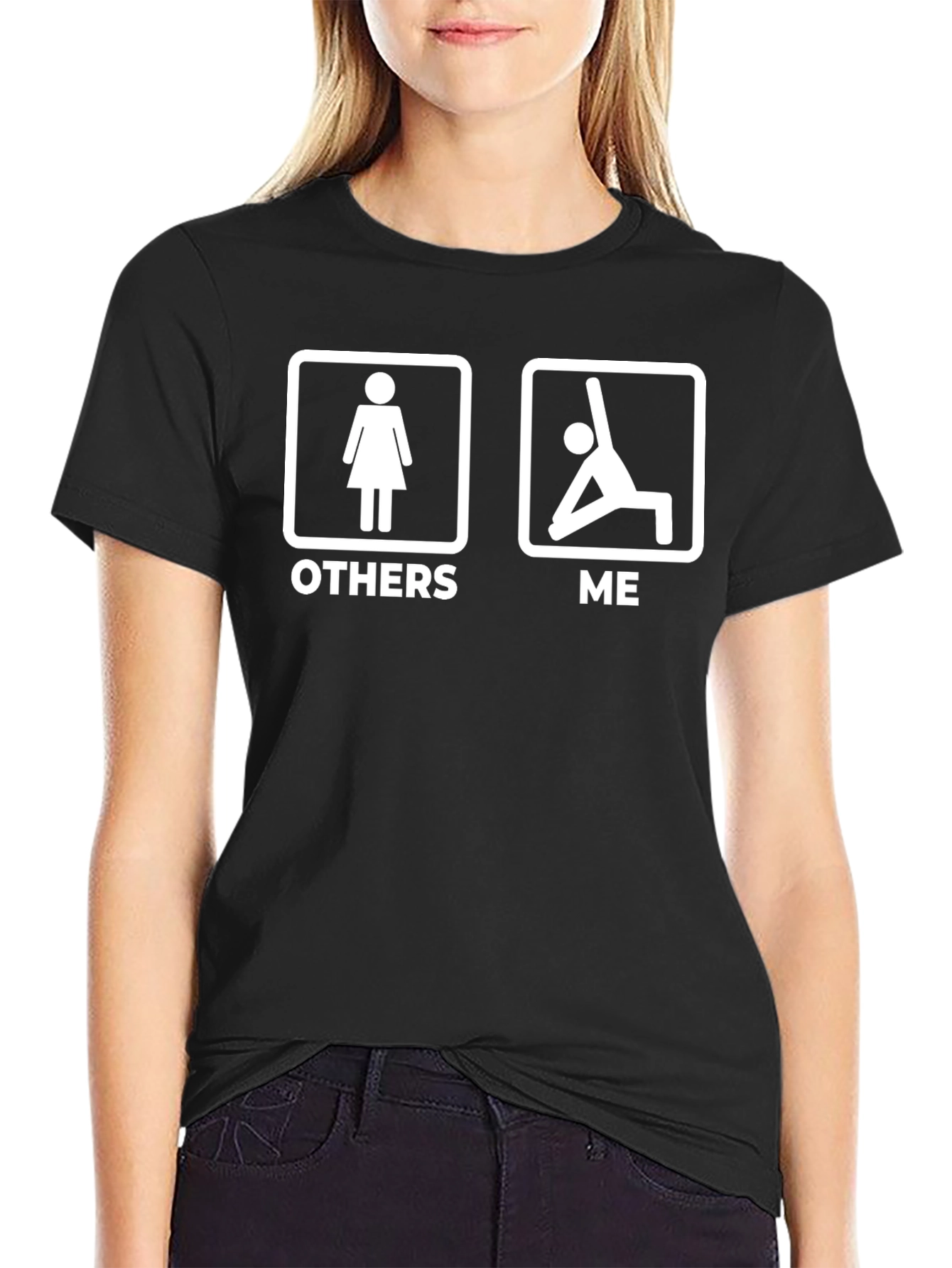 Funny Yoga T-Shirt - Others vs. Me Graphic Tee