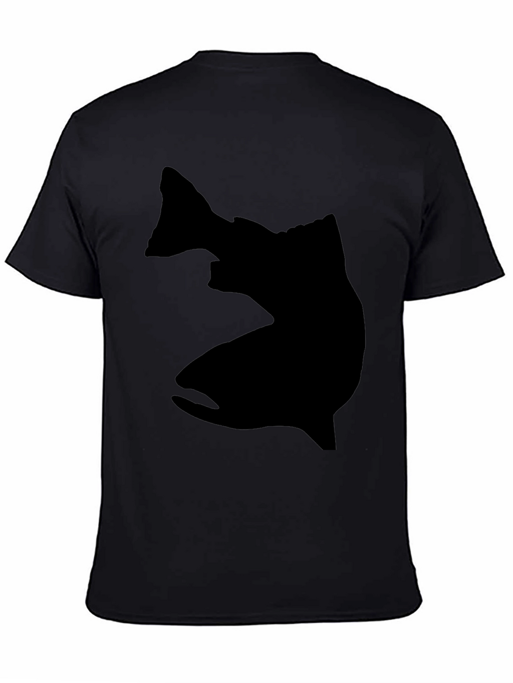 Mens Black Fish Silhouette Graphic Tee