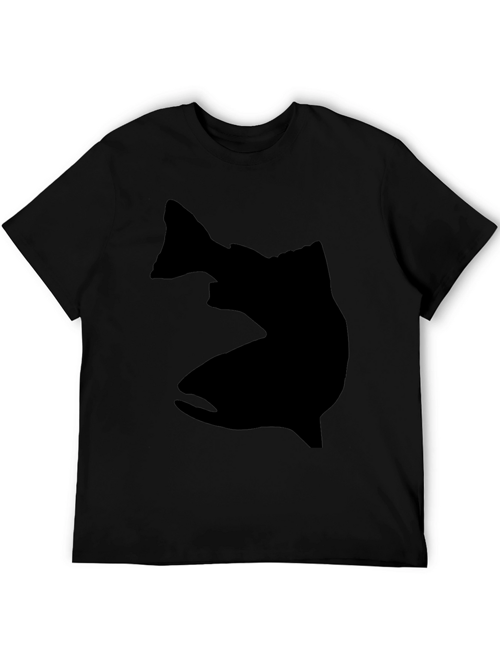 Mens Black Fish Silhouette Graphic Tee