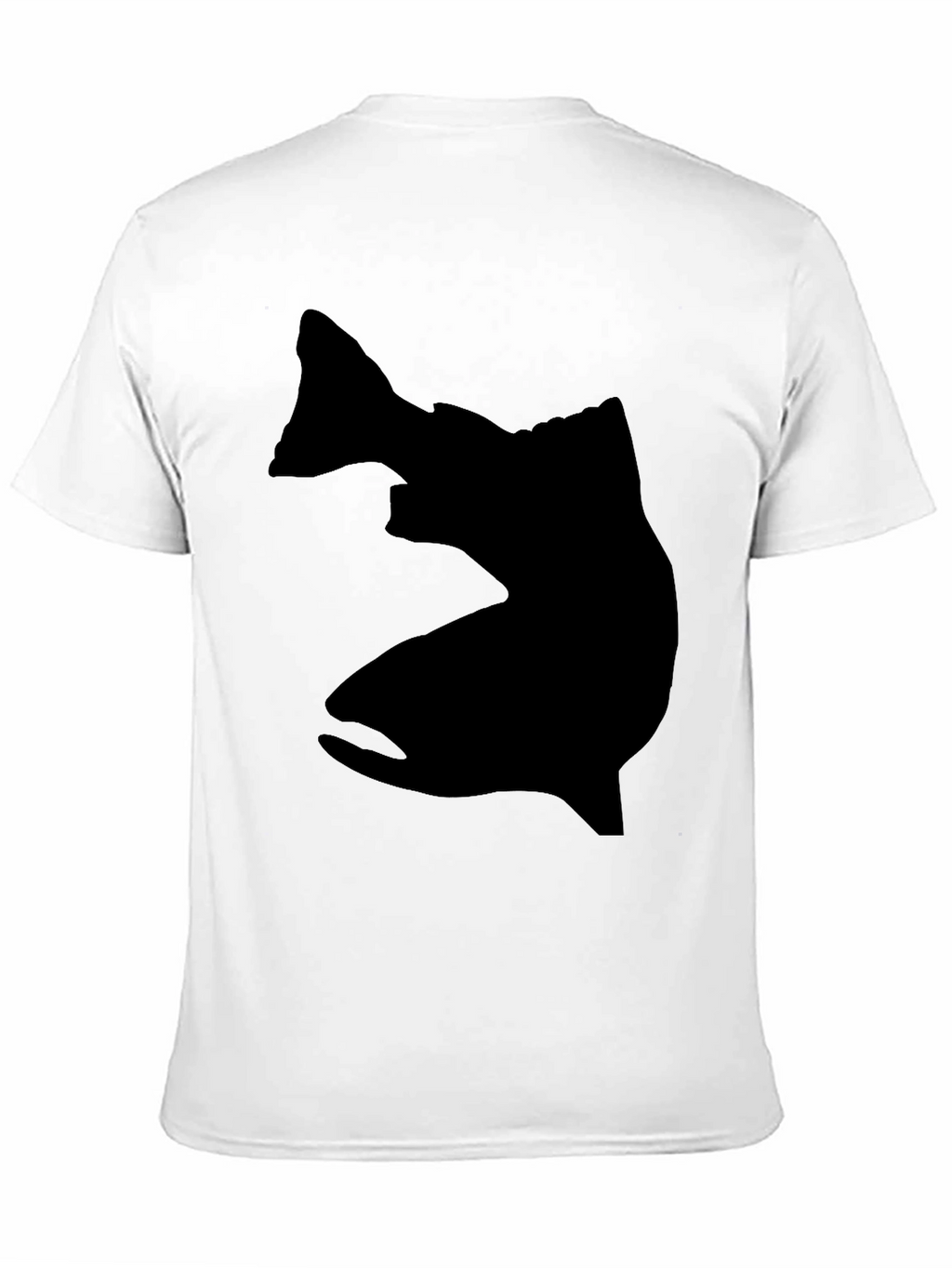 Mens Black Fish Silhouette Graphic Tee