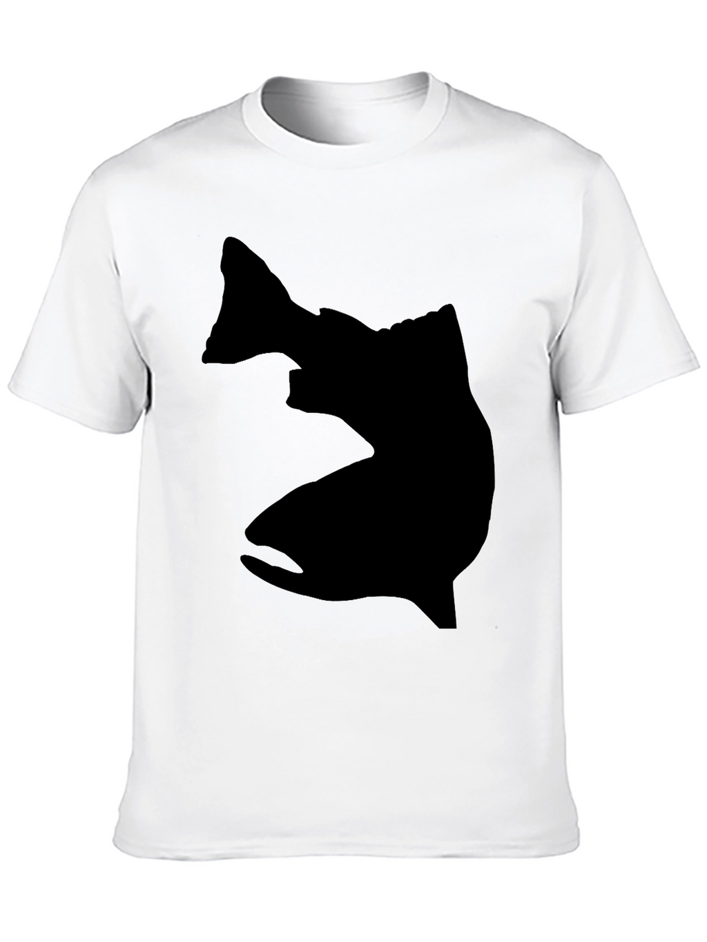 Mens Black Fish Silhouette Graphic Tee