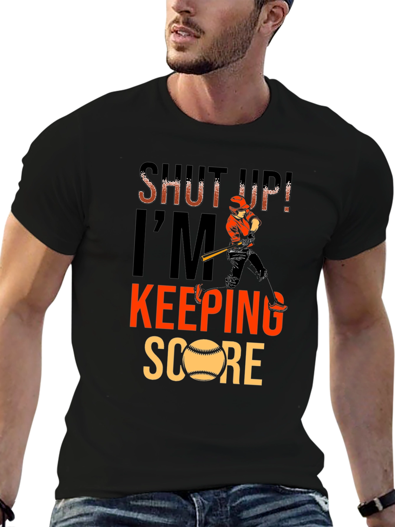 Shut Up Im Keeping Score T-Shirt - Baseball Fan Tee