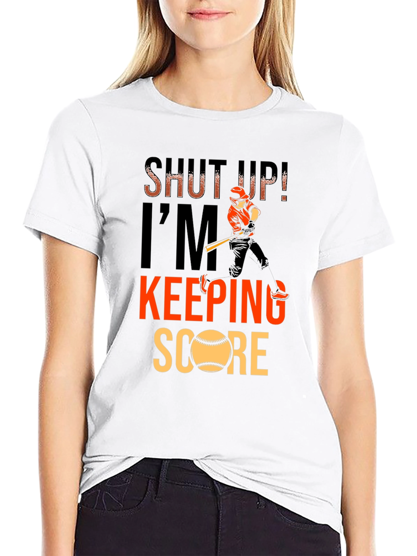 Shut Up Im Keeping Score T-Shirt - Baseball Fan Tee