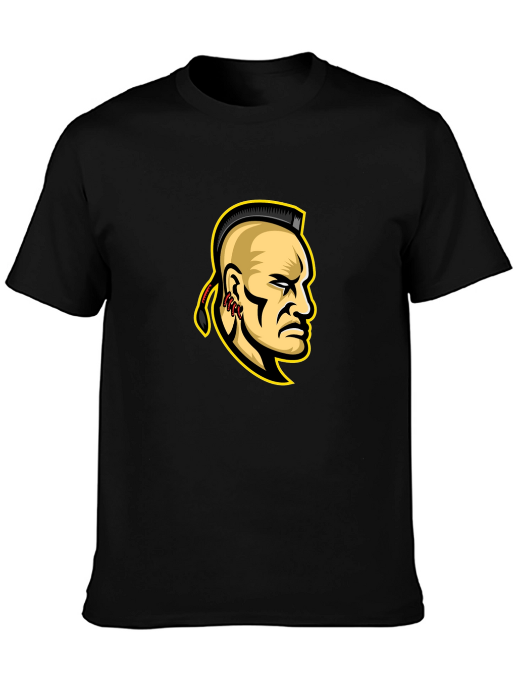 Mohawk Warrior Graphic T-Shirt