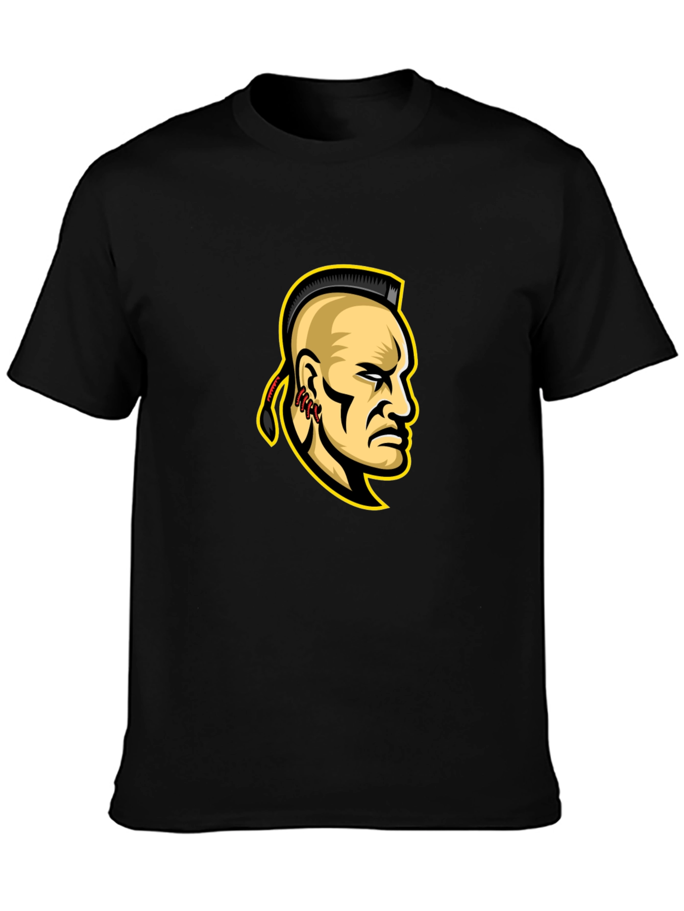 Mohawk Warrior Graphic T-Shirt