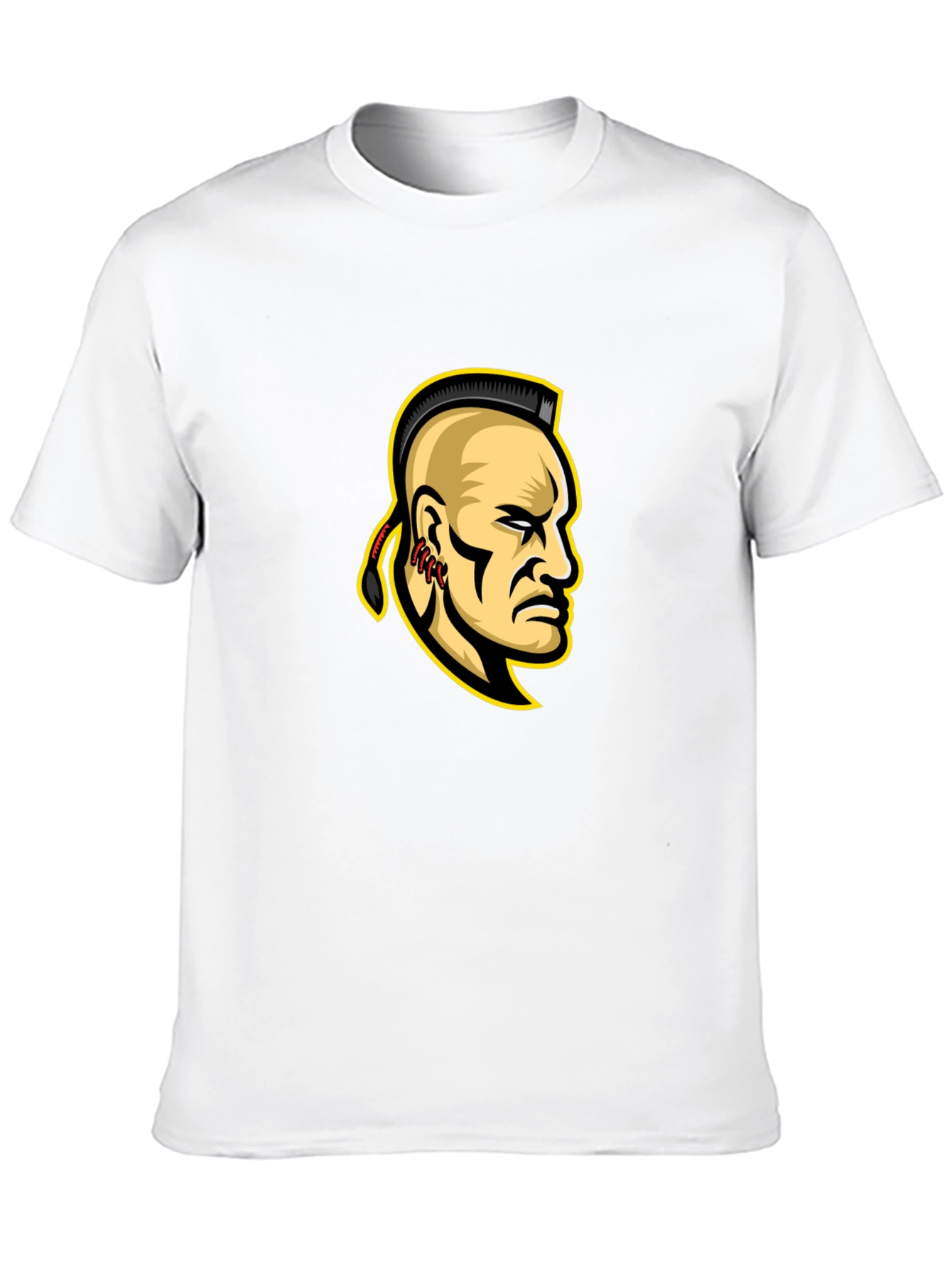Mohawk Warrior Graphic T-Shirt