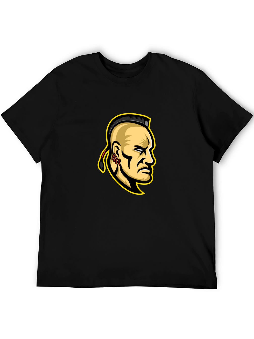 Mohawk Warrior Graphic T-Shirt