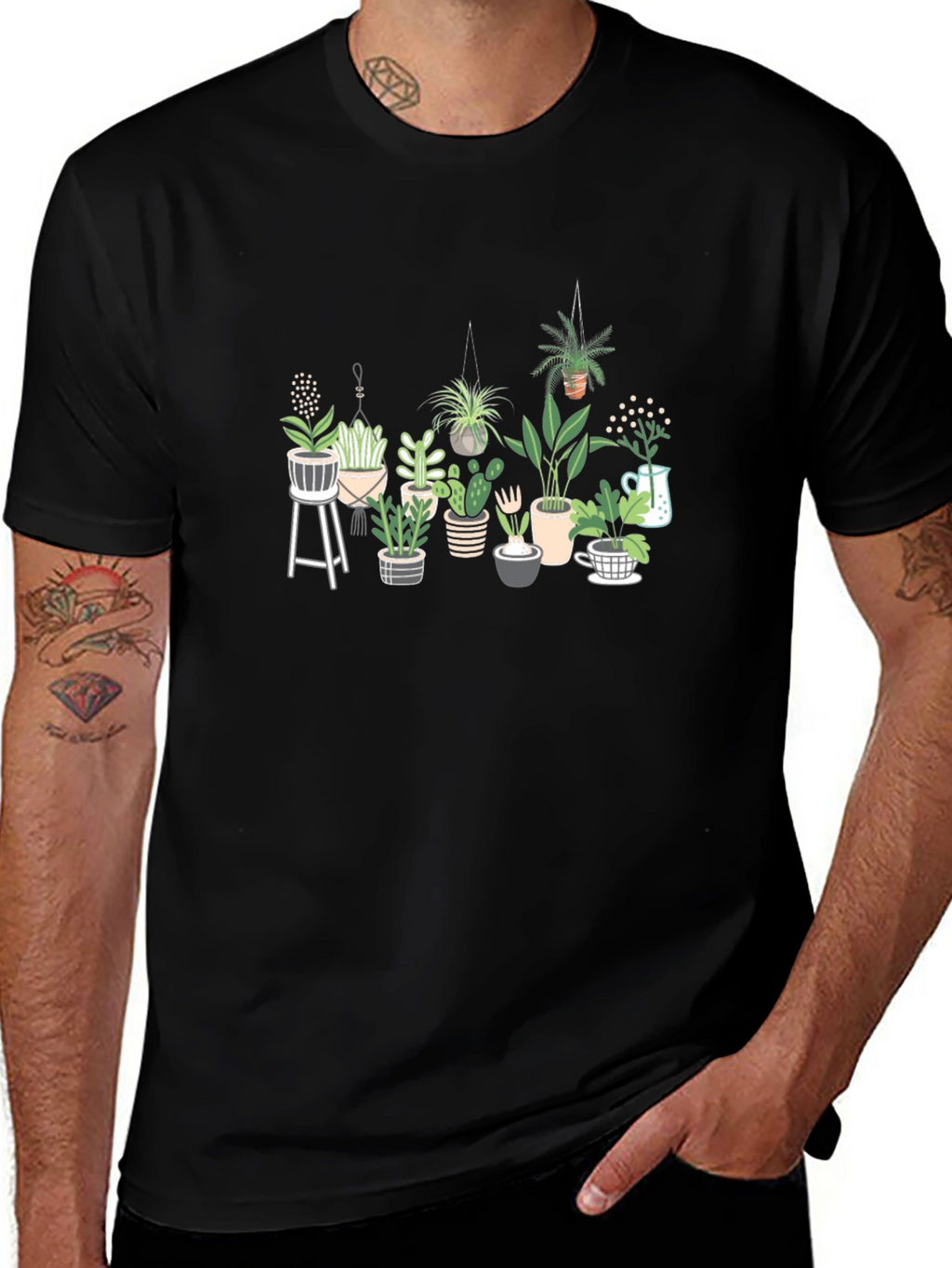 Plant Lover T-Shirt - Black Cotton Tee
