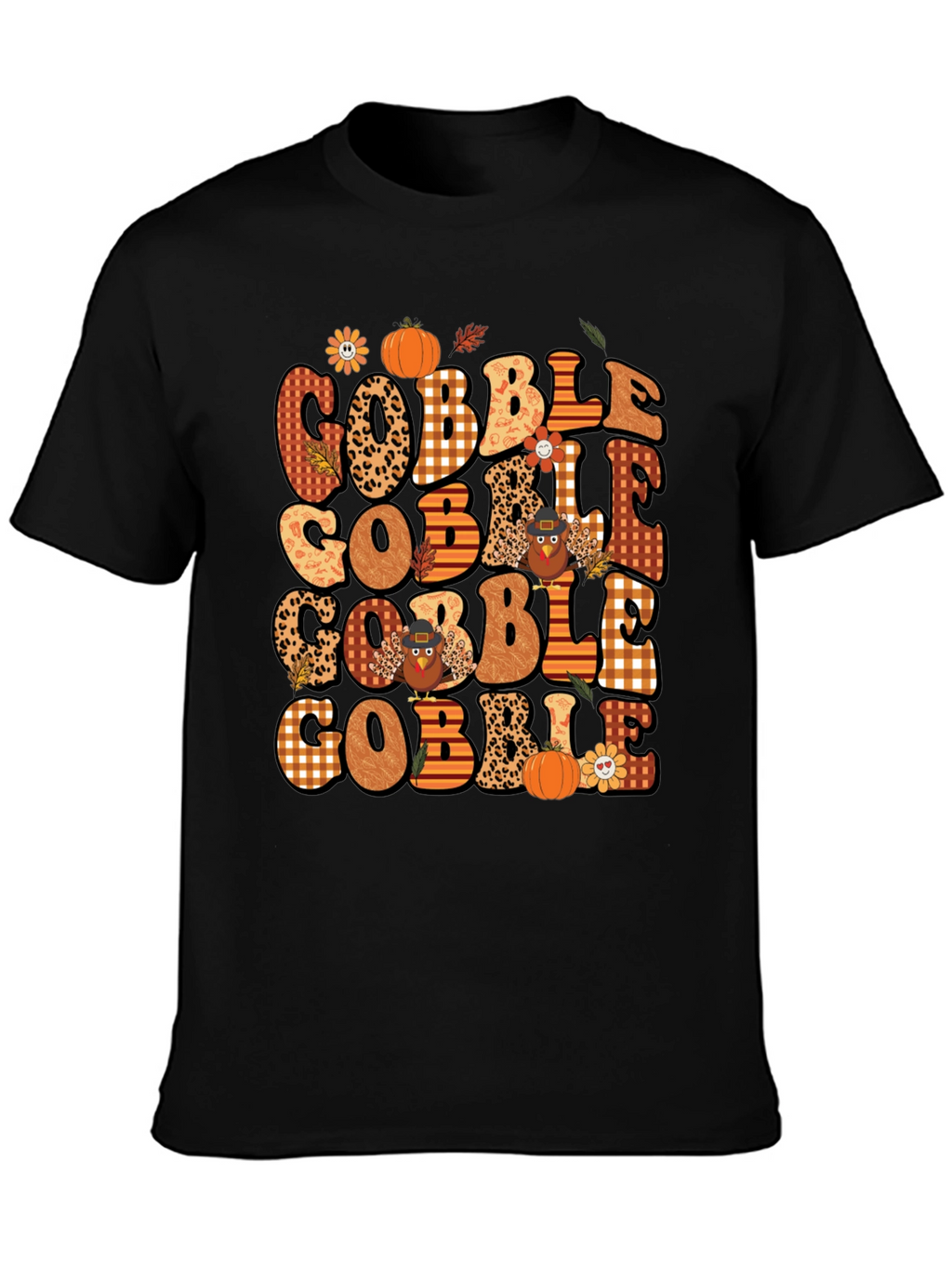 Gobble Thanksgiving T-Shirt - Festive Fall Design