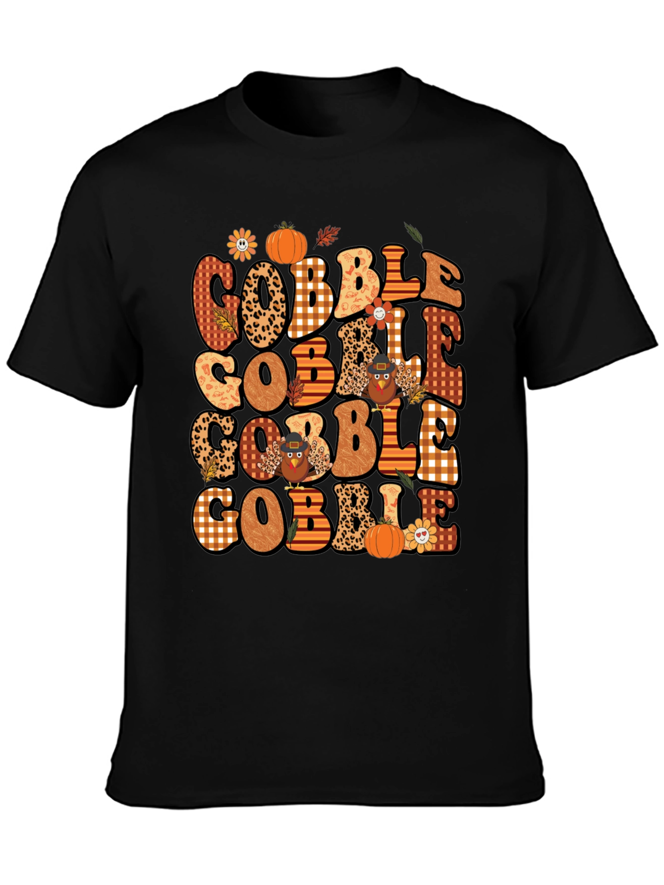 Gobble Thanksgiving T-Shirt - Festive Fall Design