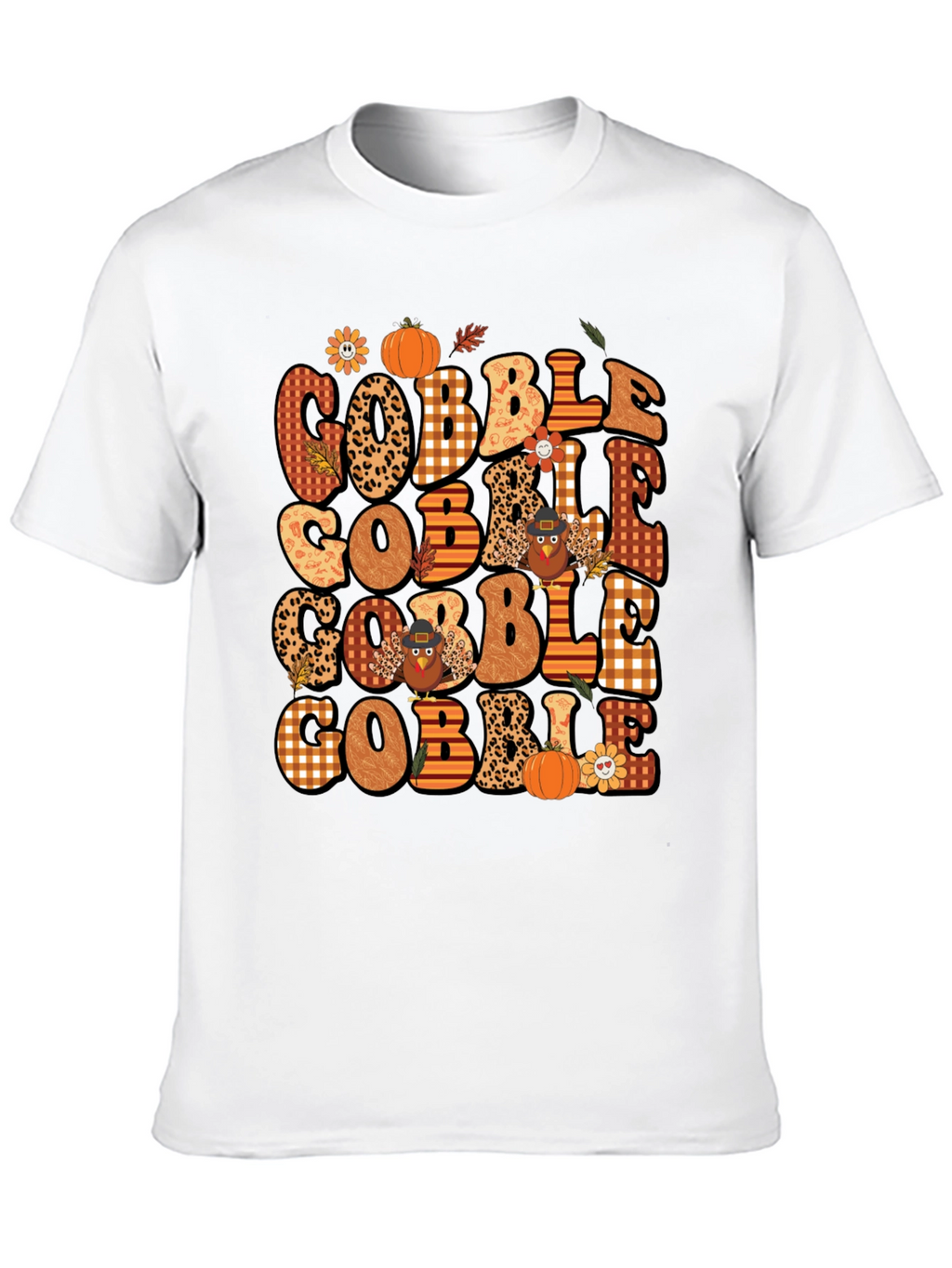 Gobble Thanksgiving T-Shirt - Festive Fall Design