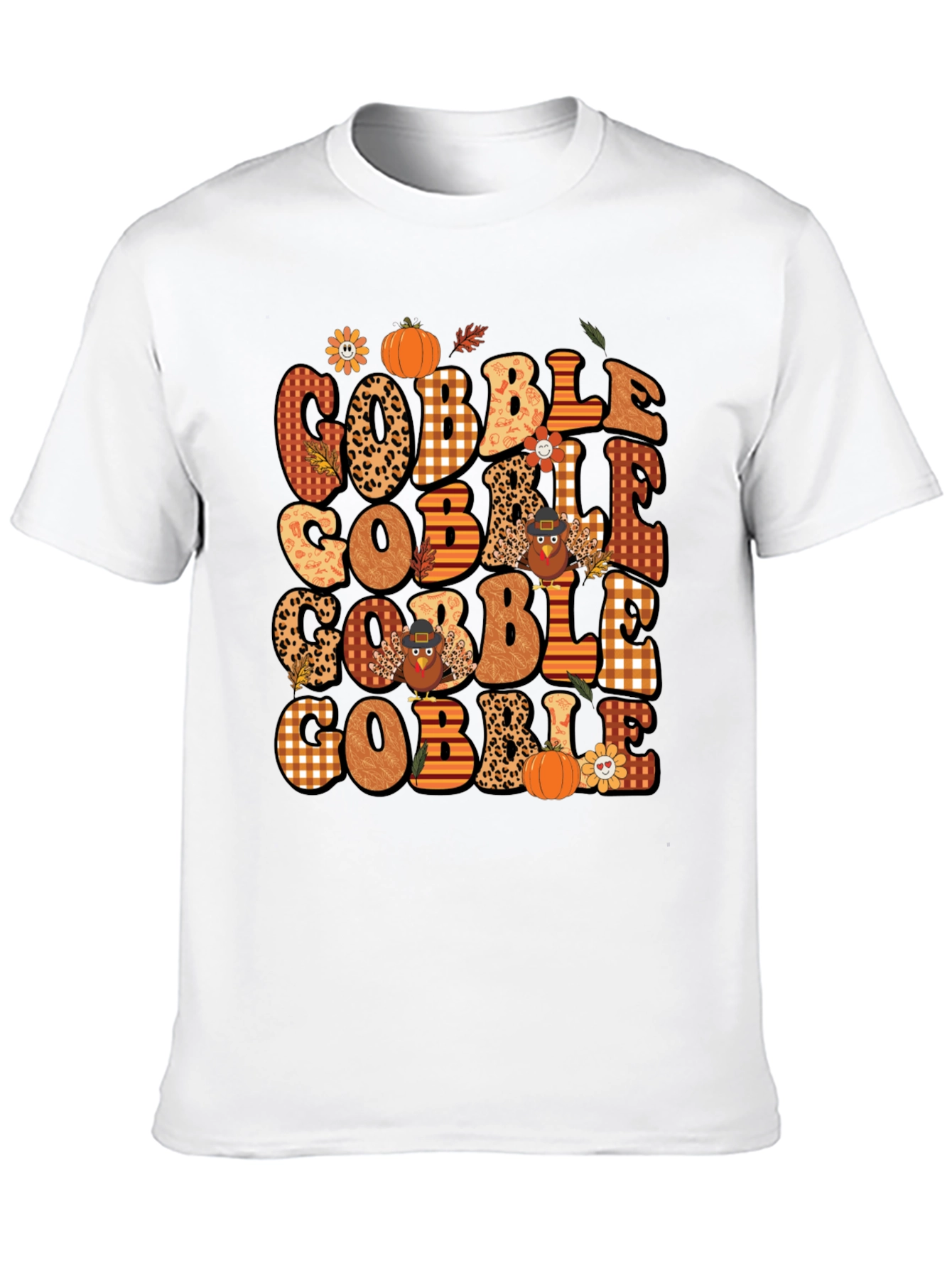 Gobble Thanksgiving T-Shirt - Festive Fall Design