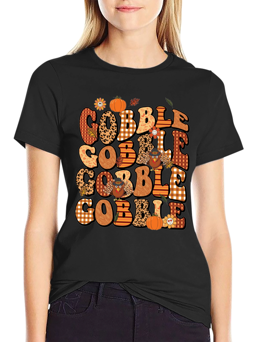 Gobble Thanksgiving T-Shirt - Festive Fall Design