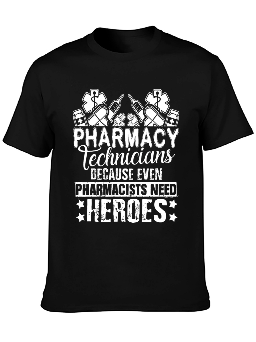 Pharmacy Tech Heroes Graphic Tee - Black