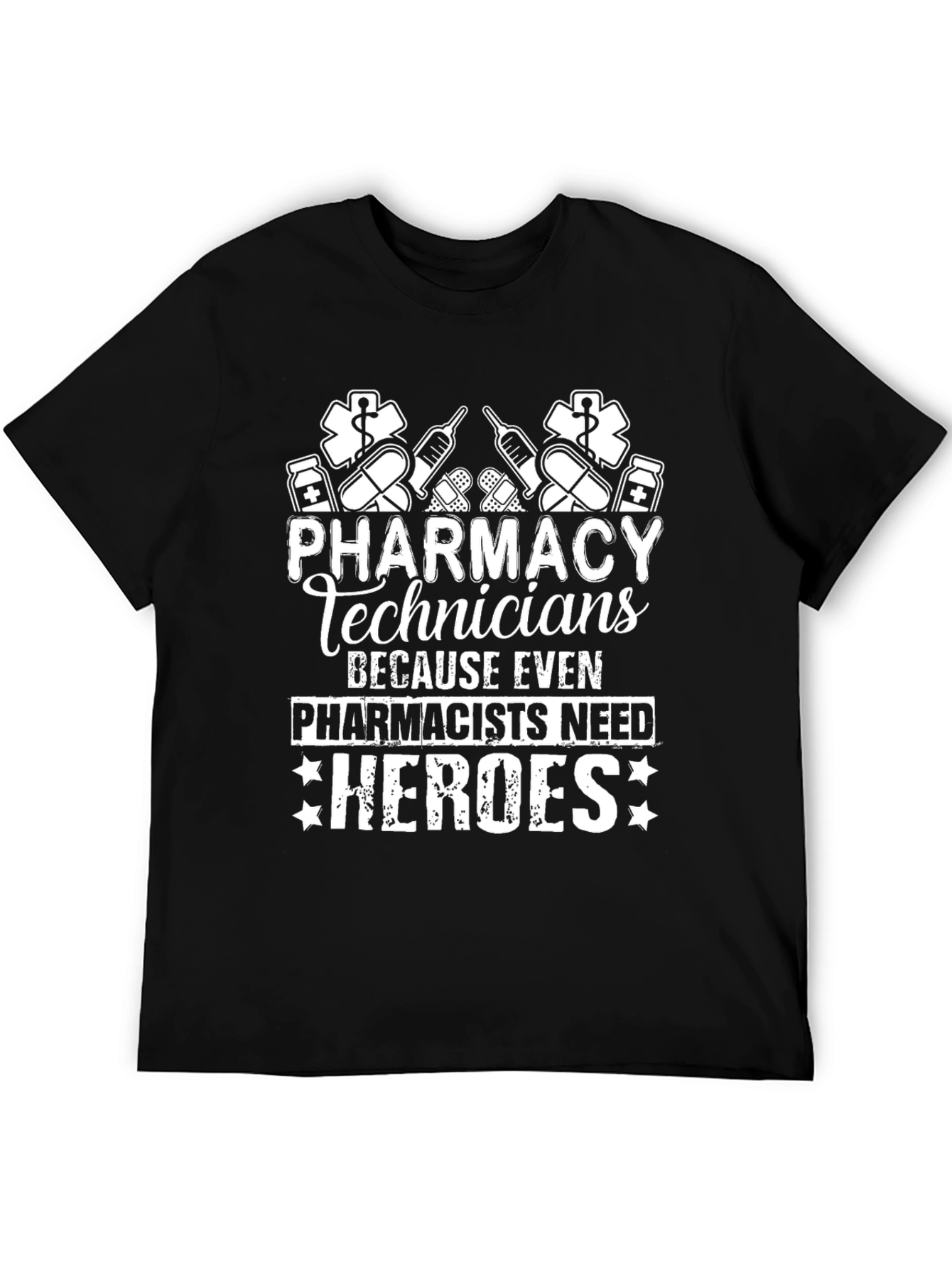 Pharmacy Tech Heroes Graphic Tee - Black