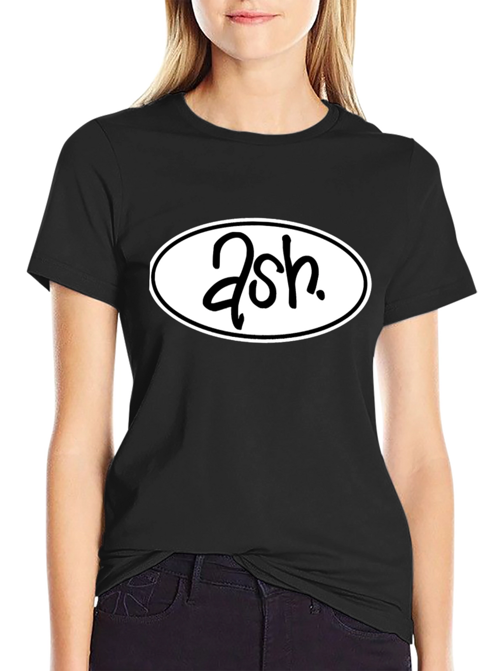 Ash Graphic Tee - Black Casual T-Shirt