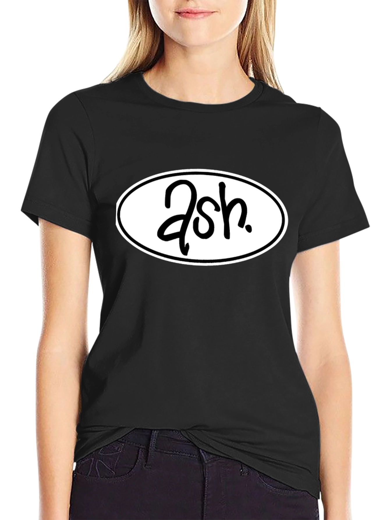 Ash Graphic Tee - Black Casual T-Shirt