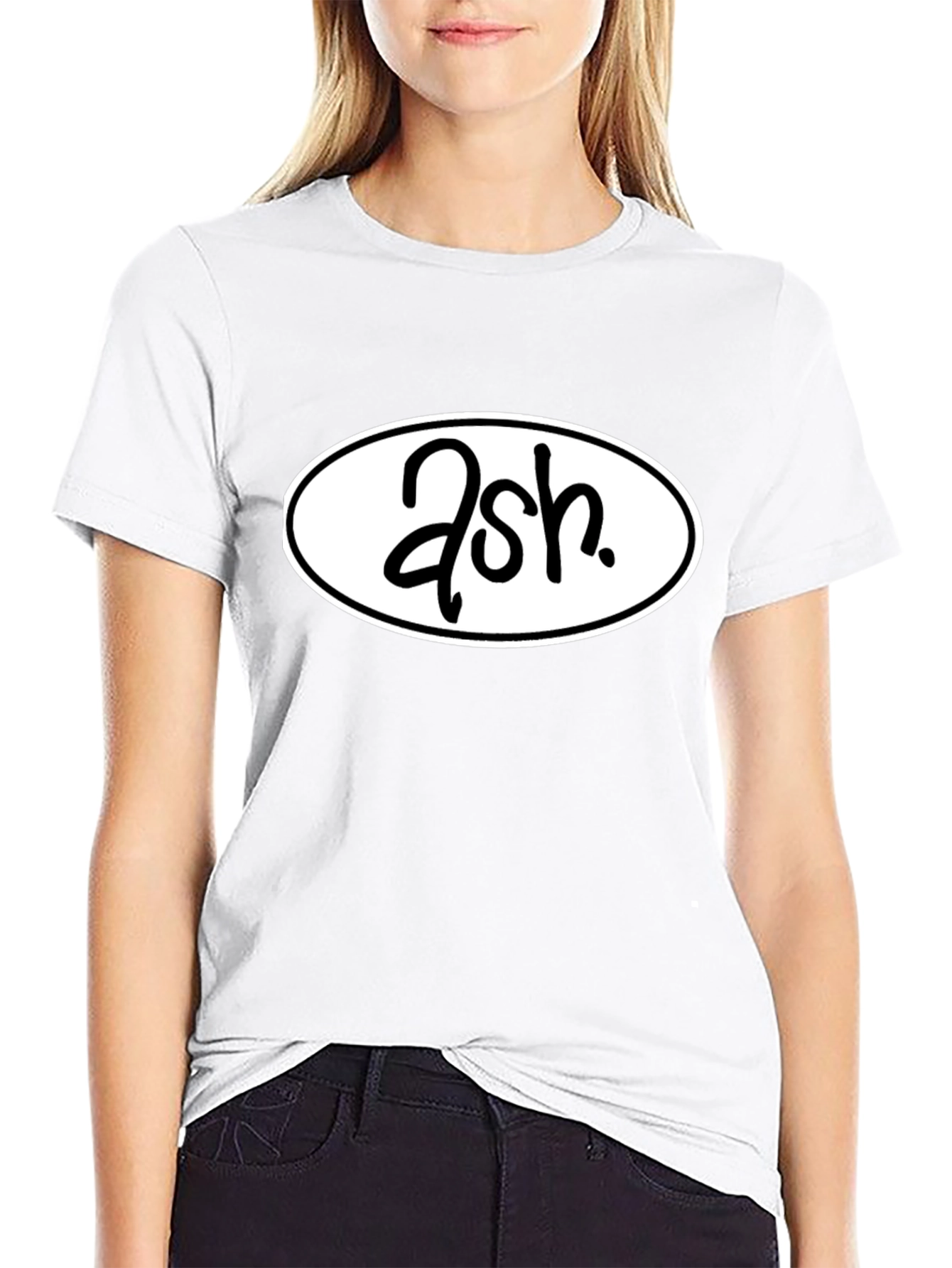 Ash Graphic Tee - Black Casual T-Shirt