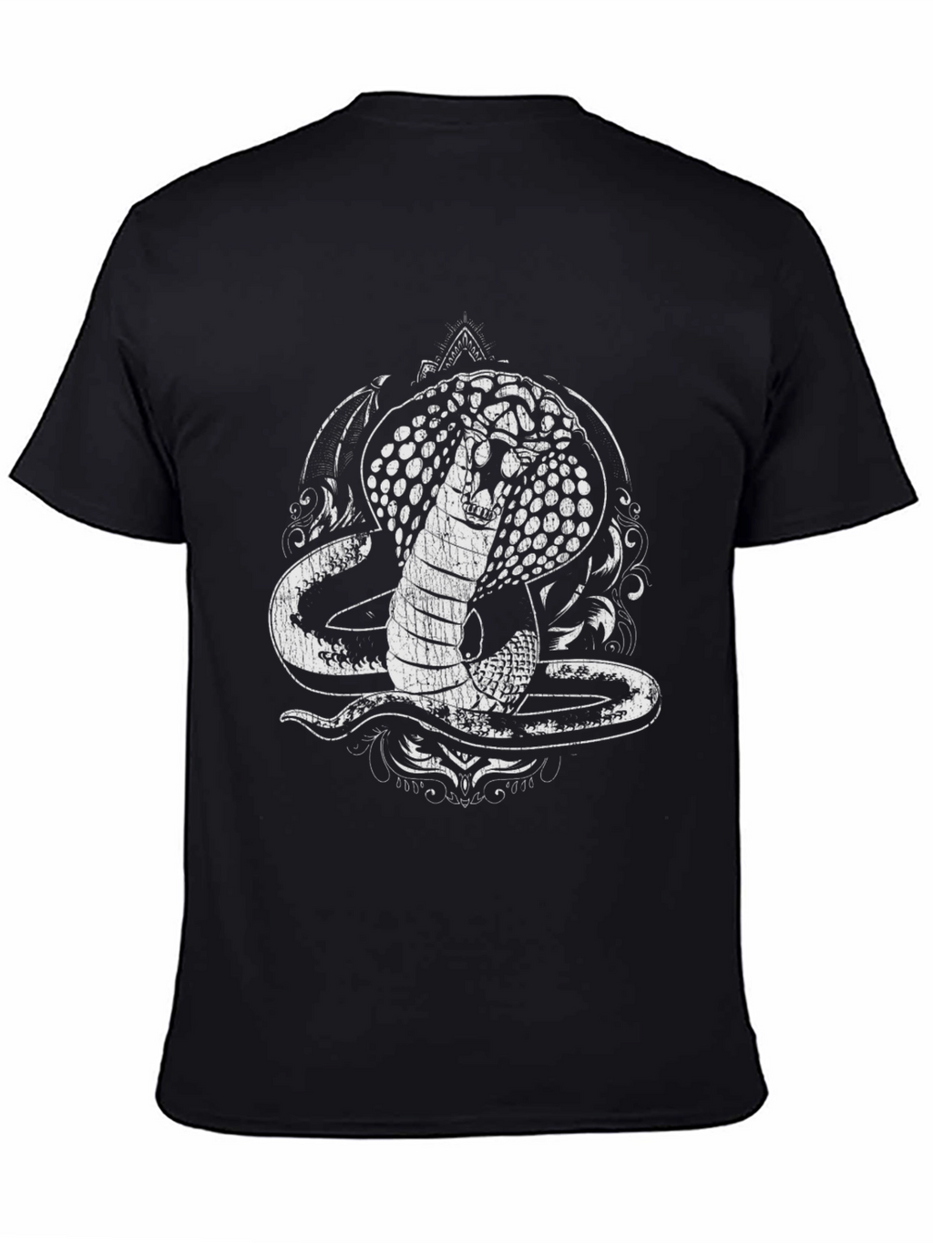 Cobra Graphic Tee - Black Cotton T-Shirt