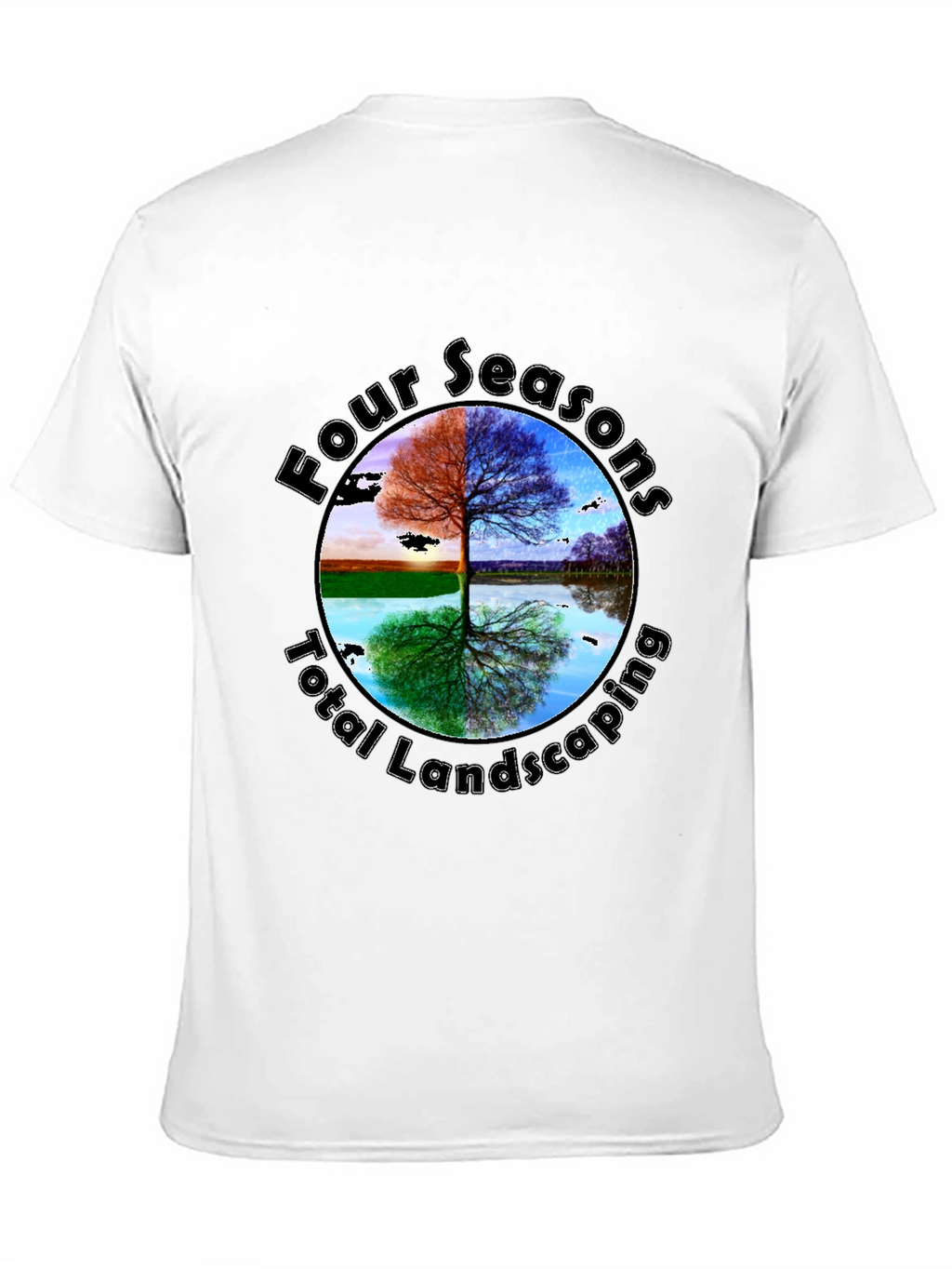Four Seasons Landscaping Black Graphic Tee