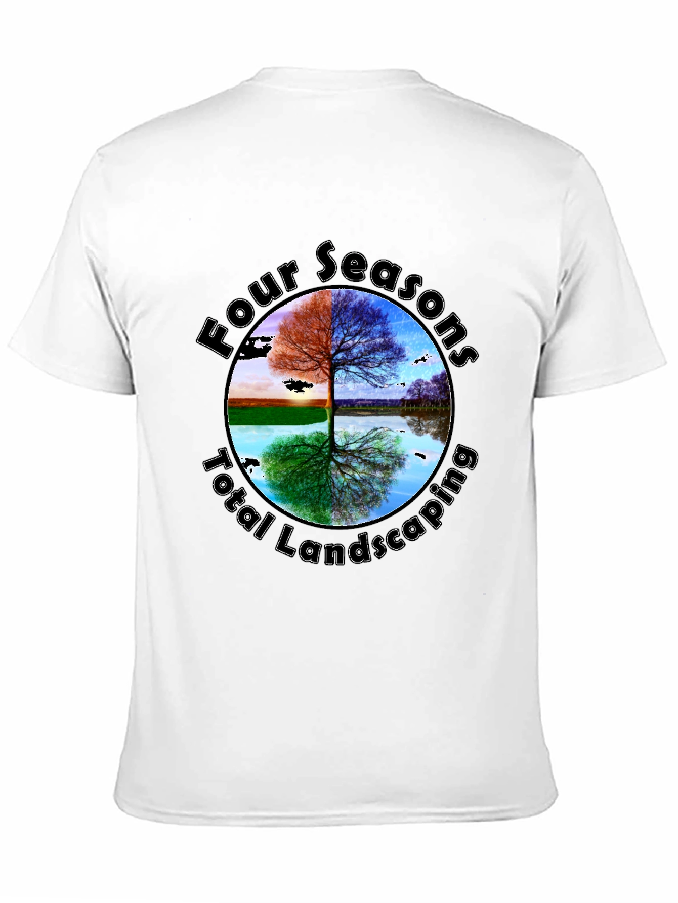 Four Seasons Landscaping Black Graphic Tee