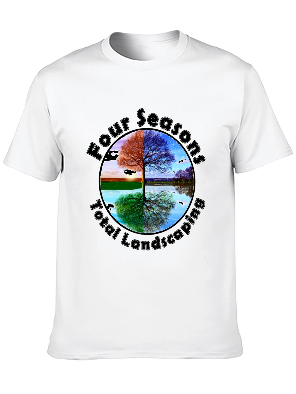 Four Seasons Landscaping Black Graphic Tee