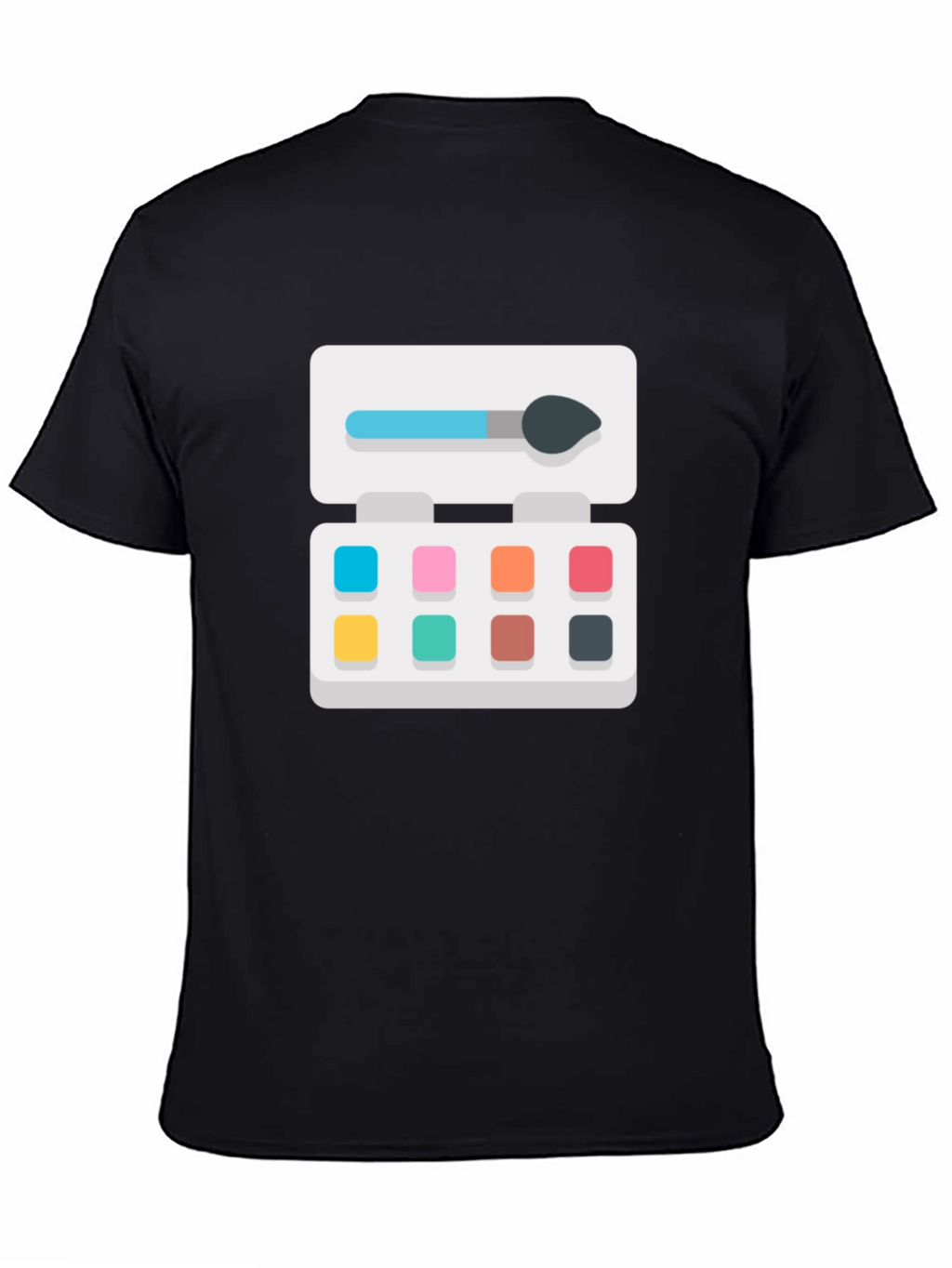 Makeup Palette Graphic Tee - Stylish Black T-Shirt
