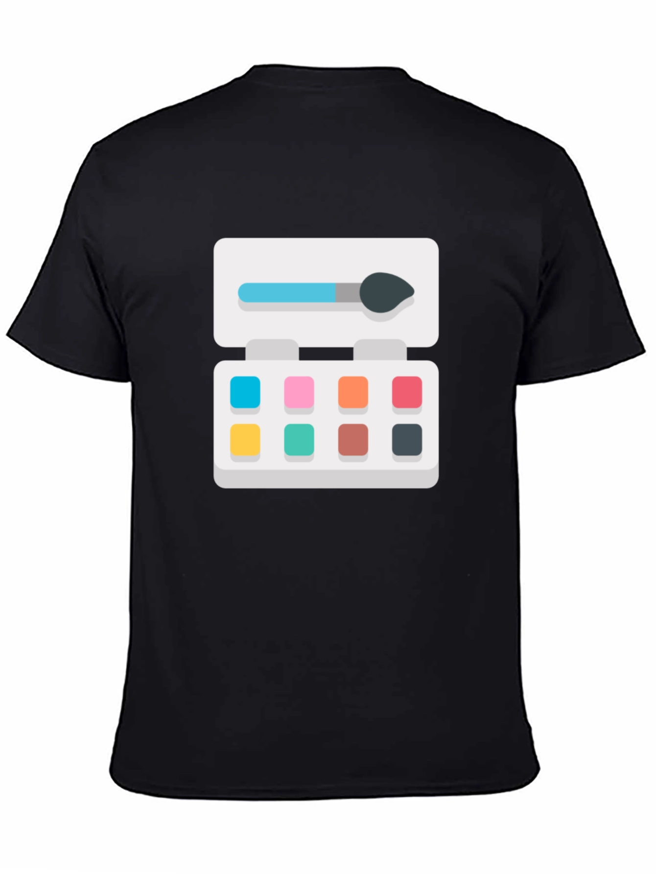 Makeup Palette Graphic Tee - Stylish Black T-Shirt