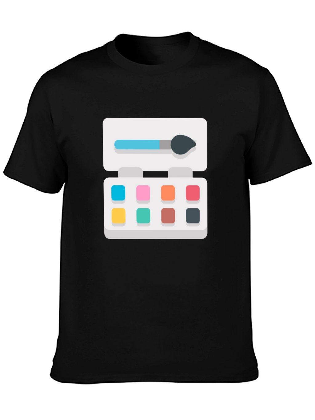 Makeup Palette Graphic Tee - Stylish Black T-Shirt