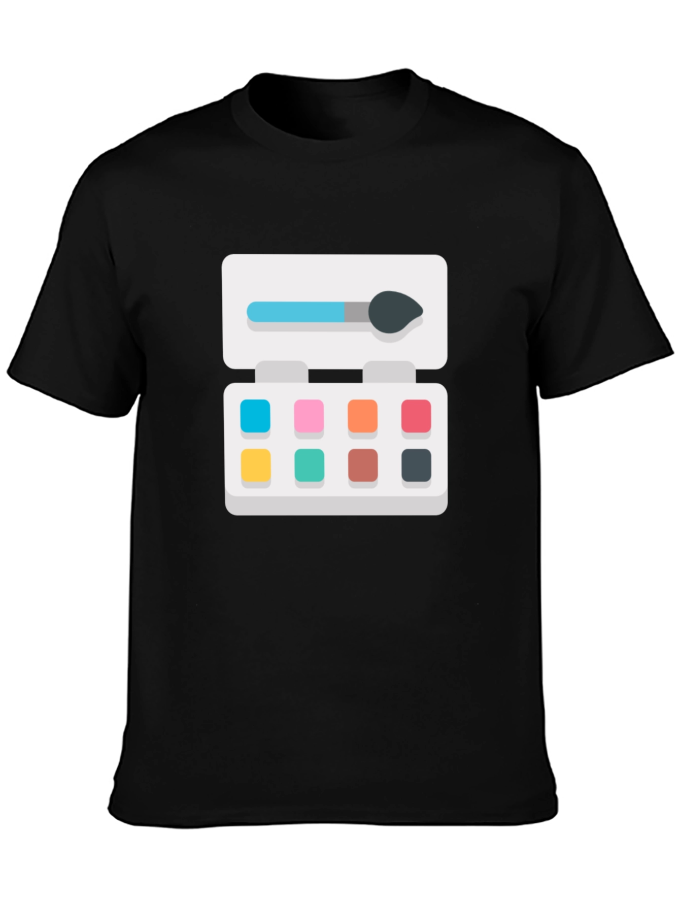 Makeup Palette Graphic Tee - Stylish Black T-Shirt