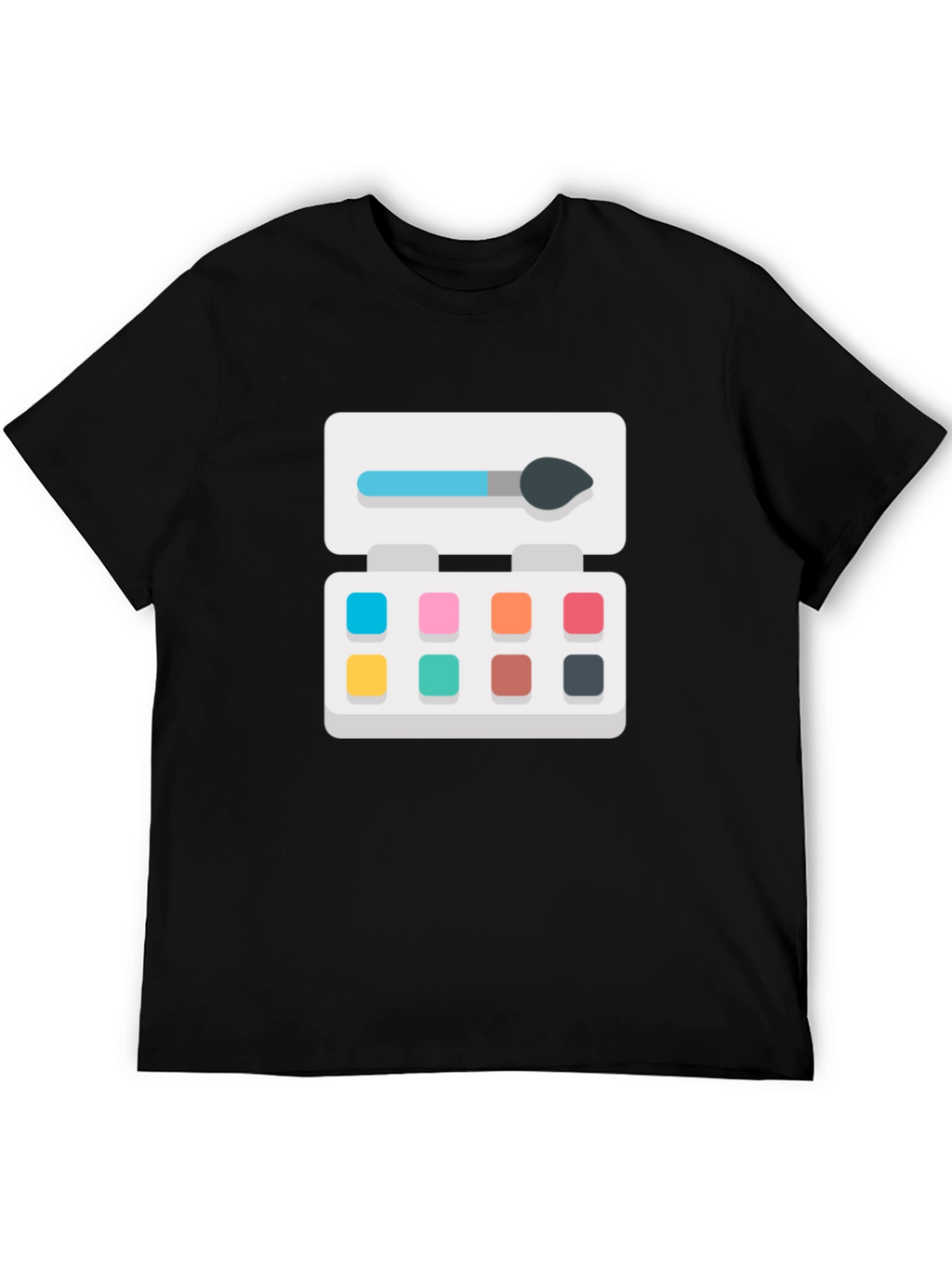 Makeup Palette Graphic Tee - Stylish Black T-Shirt