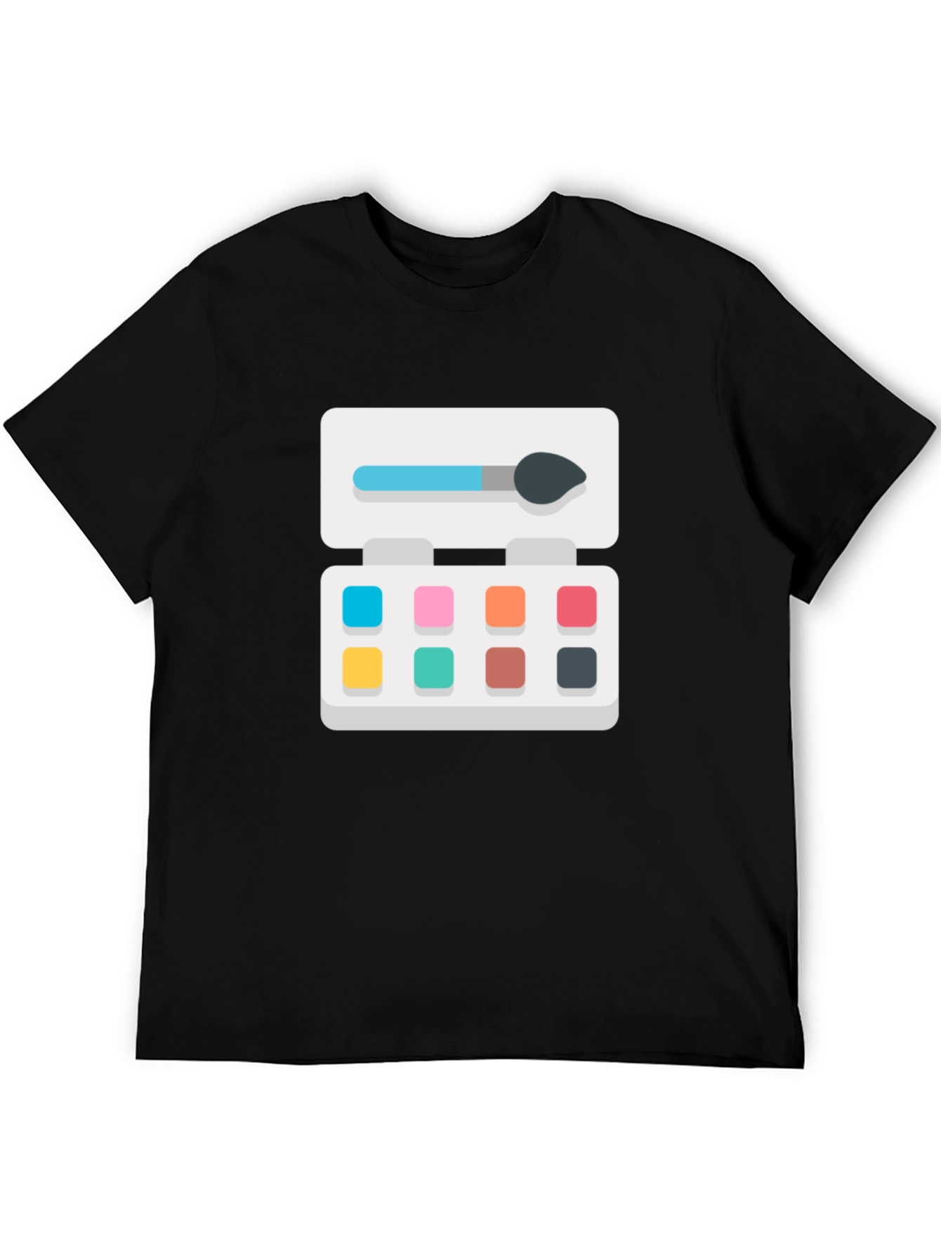 Makeup Palette Graphic Tee - Stylish Black T-Shirt