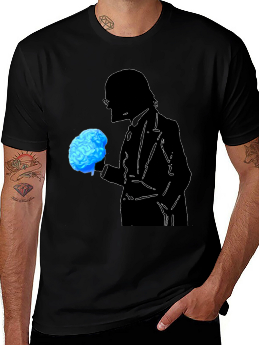 Brain Silhouette Graphic Tee