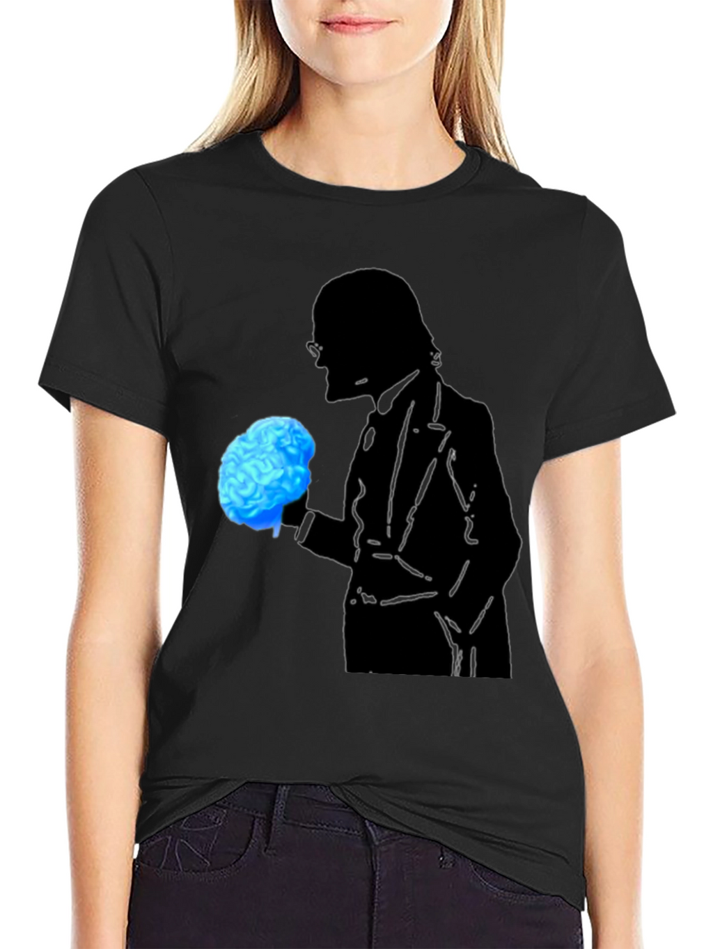 Brain Silhouette Graphic Tee
