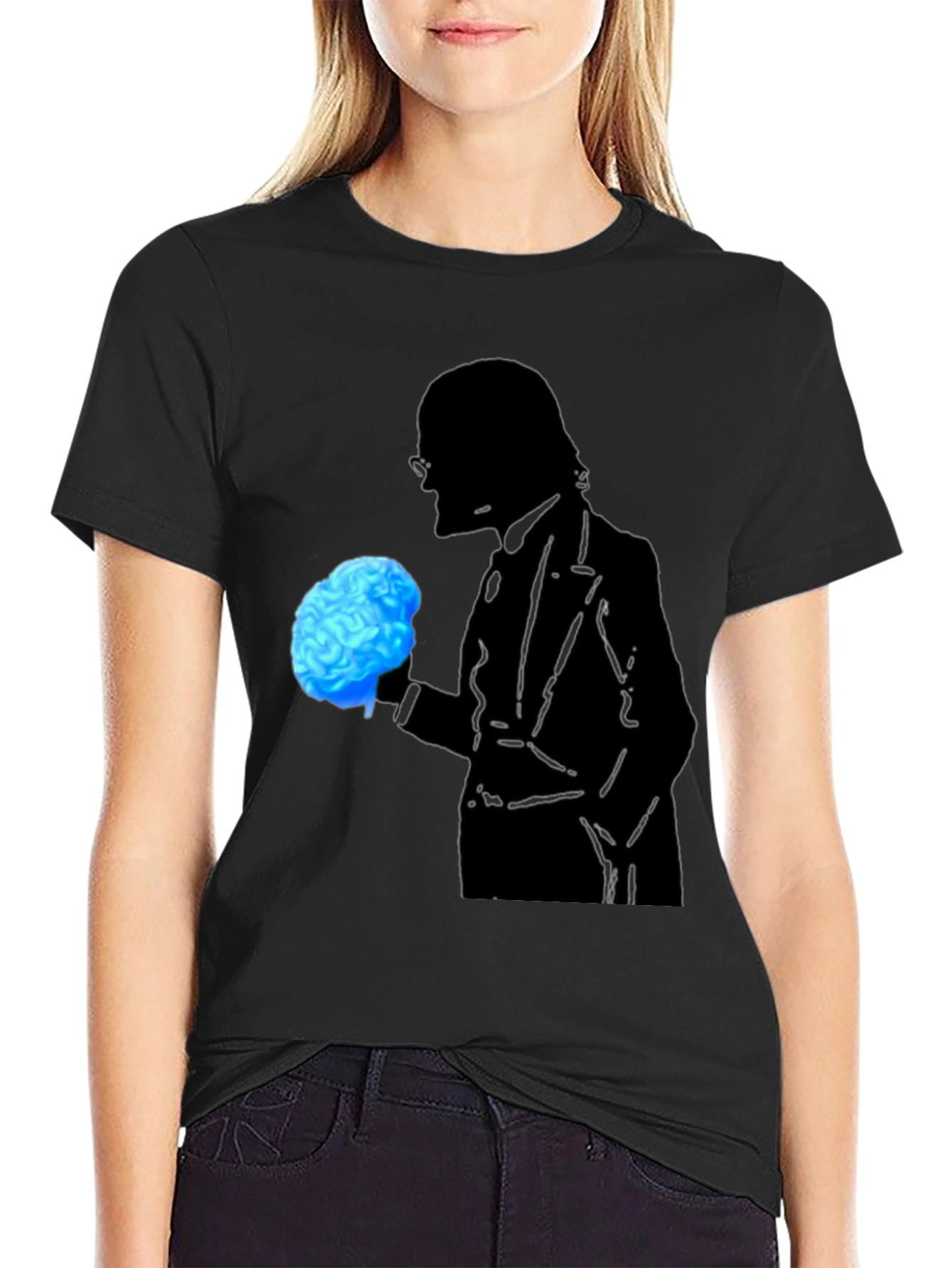 Brain Silhouette Graphic Tee