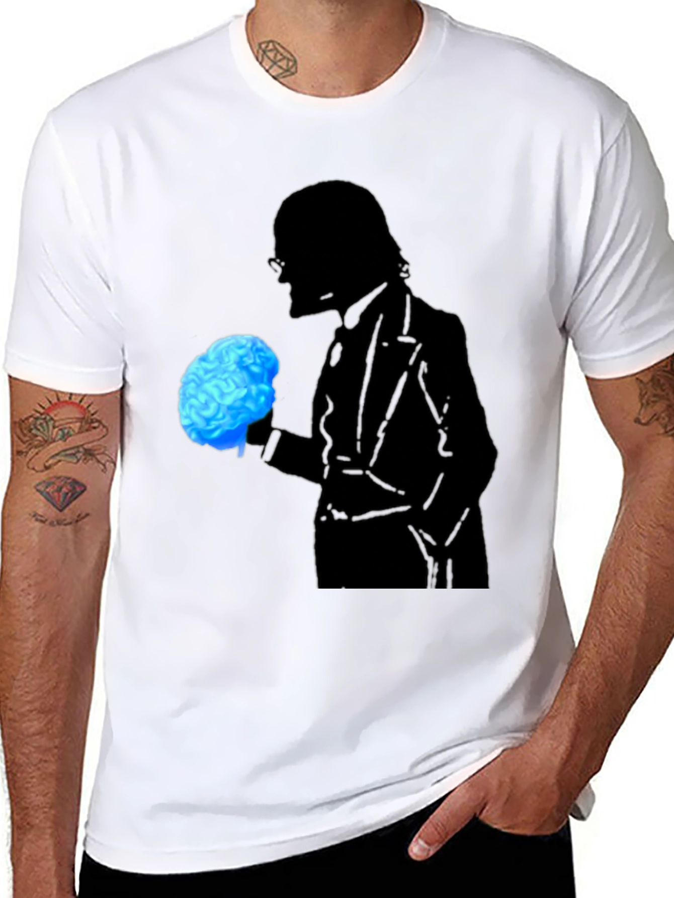 Brain Silhouette Graphic Tee