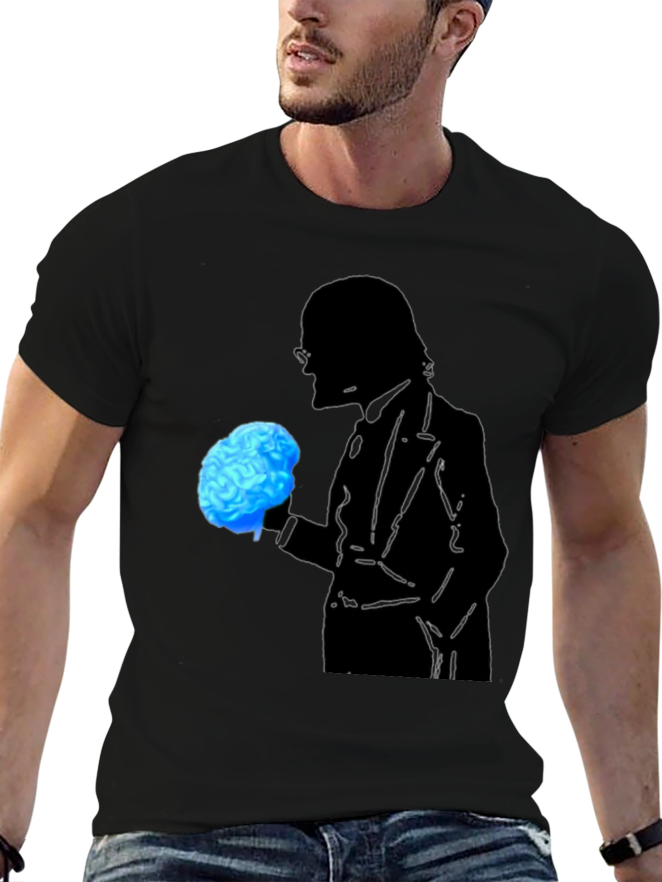Brain Silhouette Graphic Tee