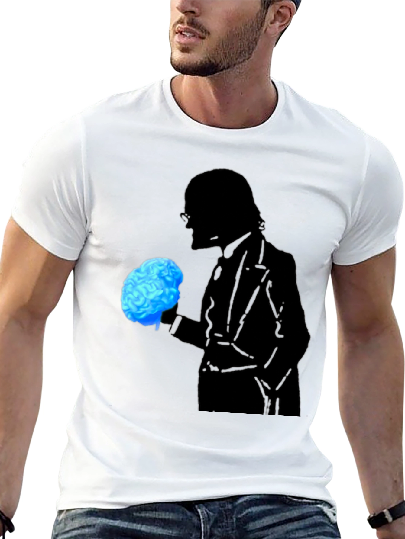Brain Silhouette Graphic Tee