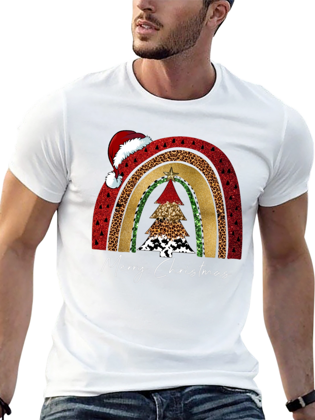 Festive Christmas Rainbow Tree T-Shirt