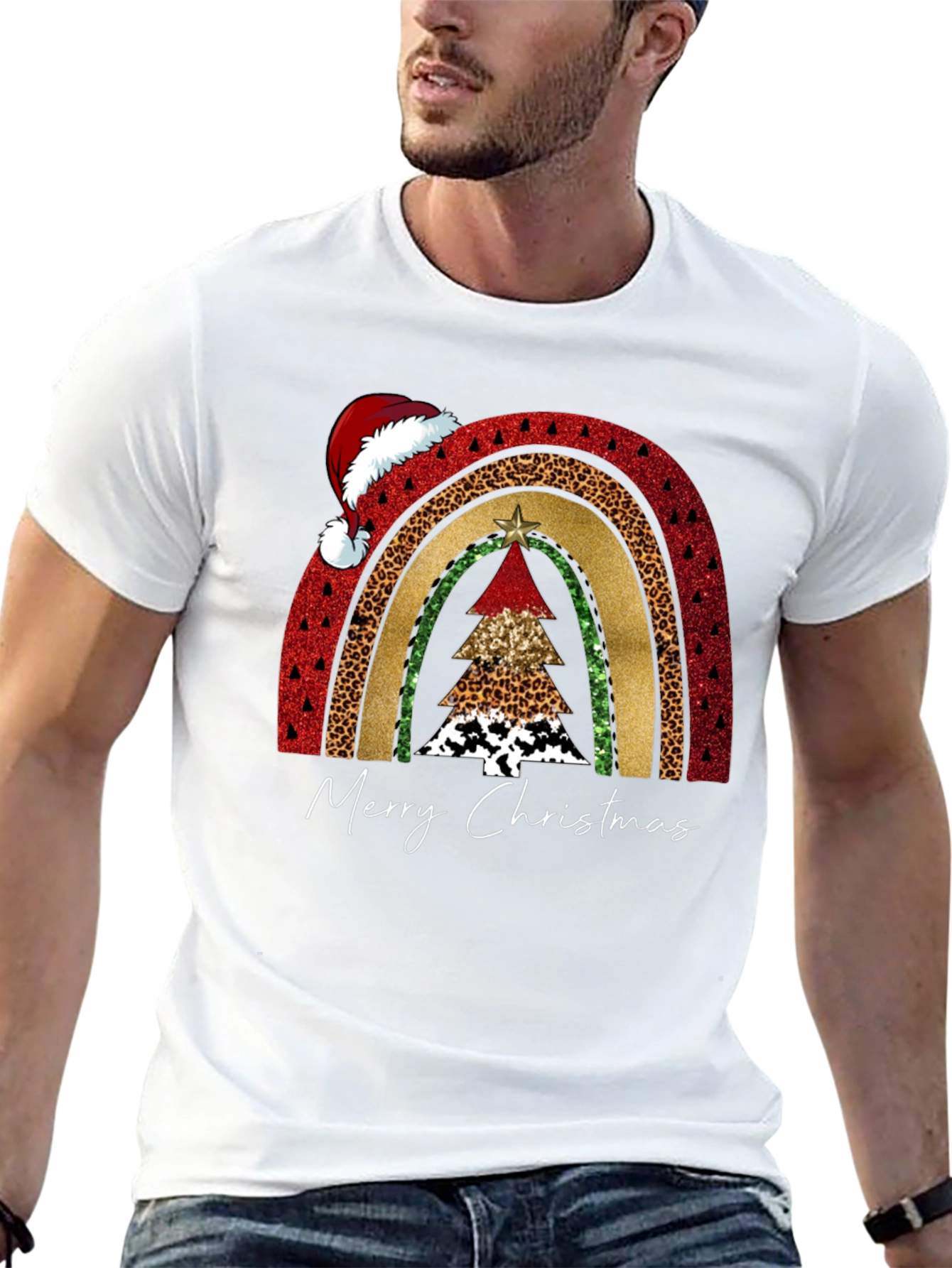 Festive Christmas Rainbow Tree T-Shirt