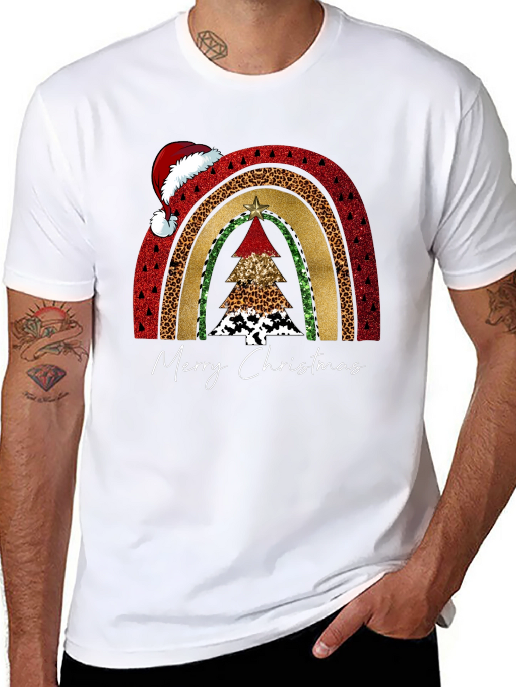 Festive Christmas Rainbow Tree T-Shirt