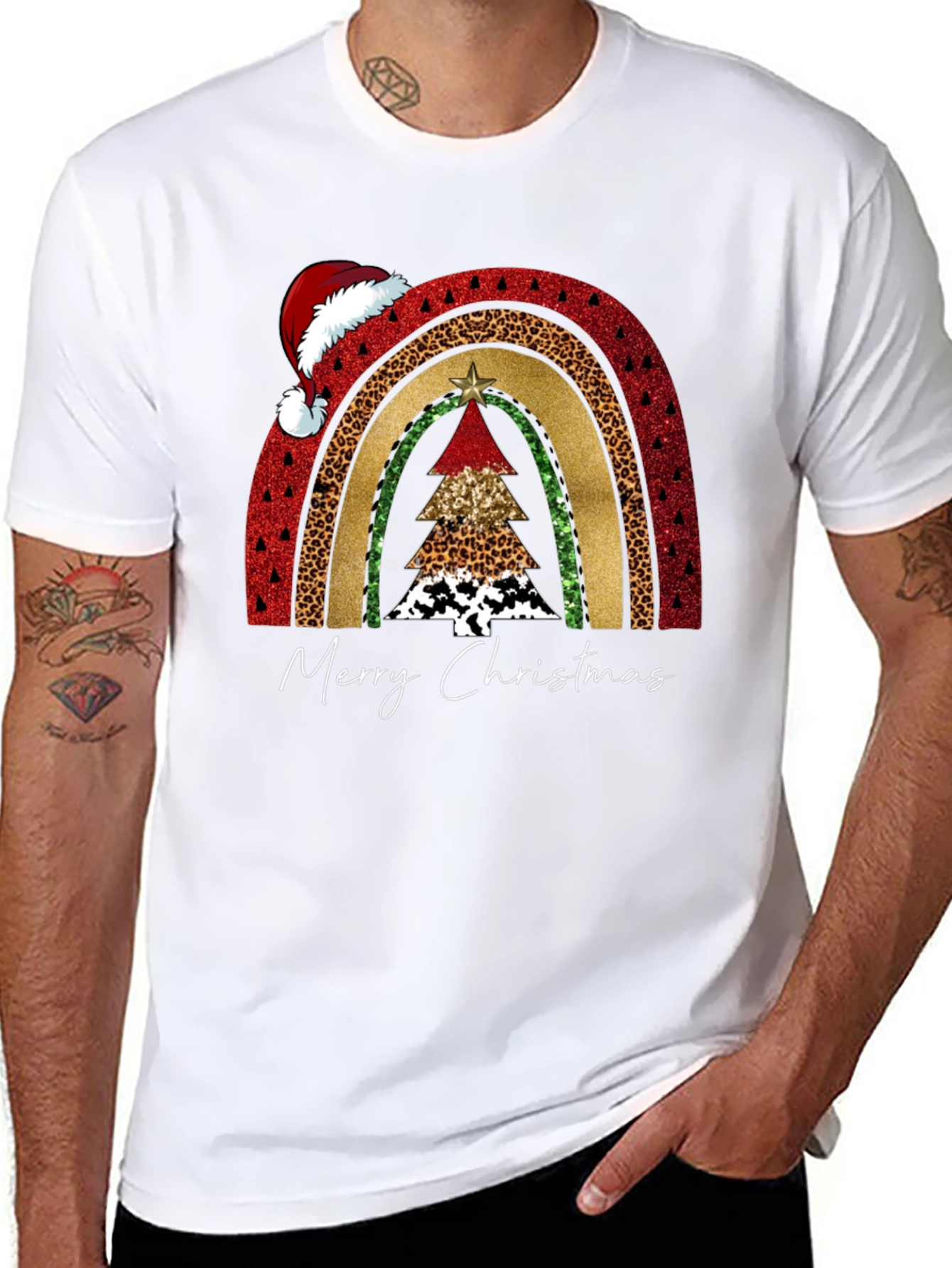 Festive Christmas Rainbow Tree T-Shirt